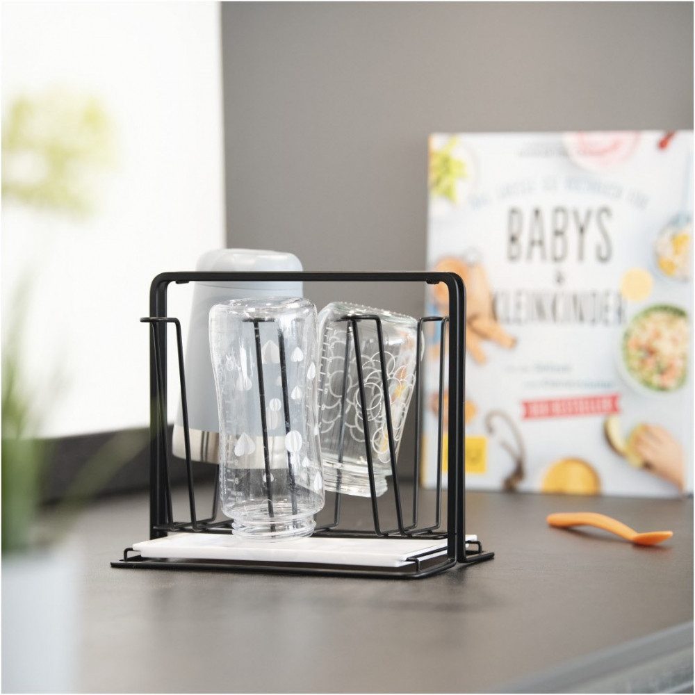 Xavax Küchenorganizer-Set Xavax Abtropfgestell für 6 Flaschen mit Halter