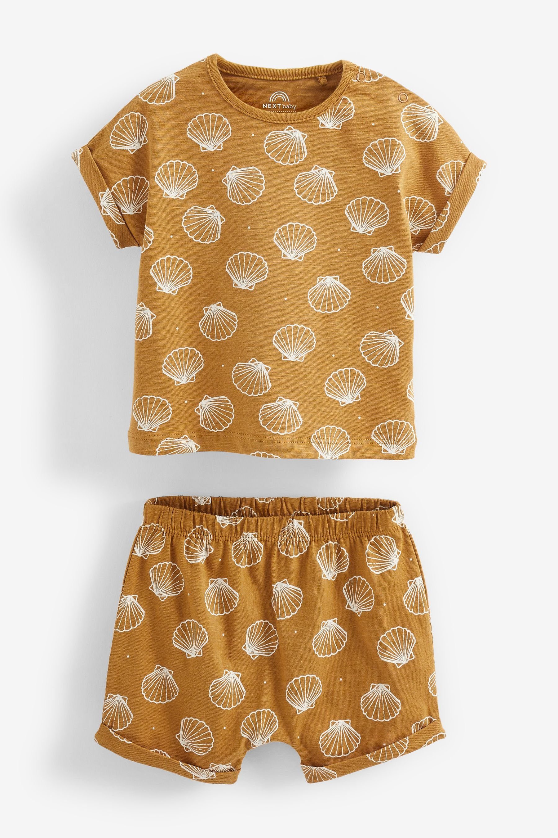 Shorts Baby T-Shirts Green/Yellow und & Shorts, Next Set (6-tlg) 6-teiliges Safari T-Shirt