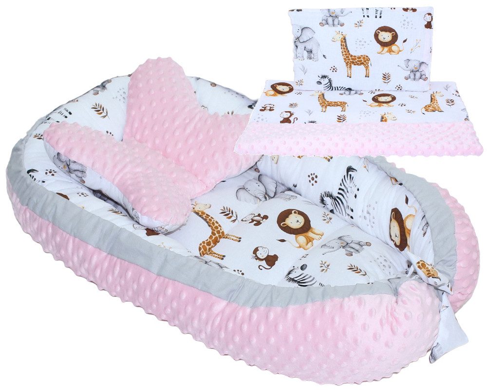 Primawela Bettnestchen Baby MINKY Nestchen Kokon Kuschelnest Kissen Decke Schmetterlingkissen