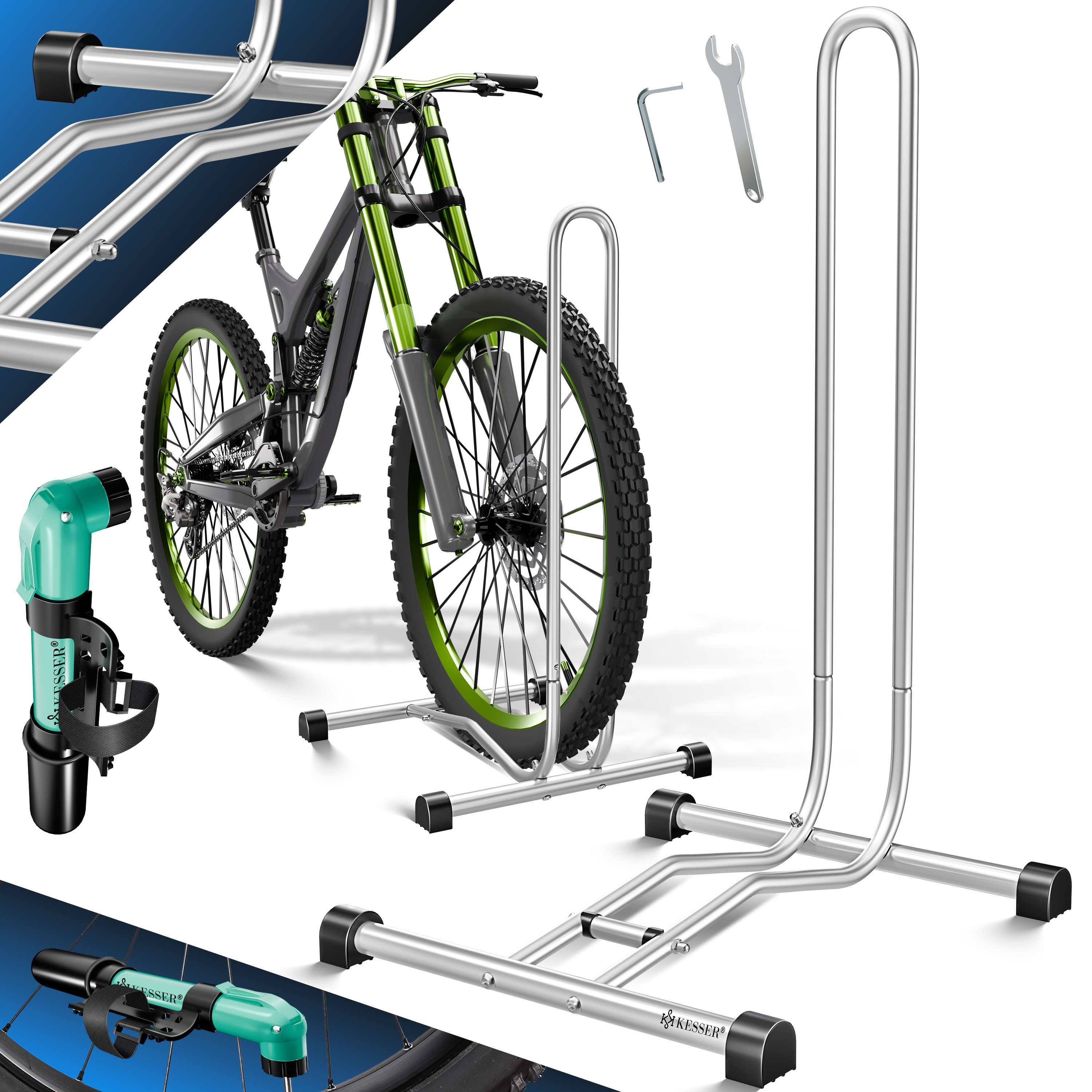 KESSER Fahrradständer, Fahrradständer für Mountainbike, E-Bike, Citybike, Rennrad, MTB