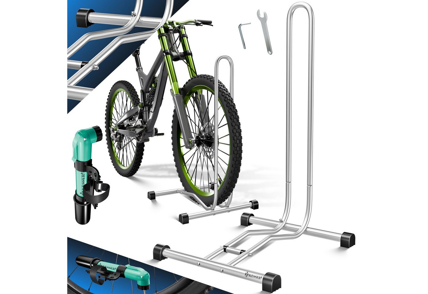 KESSER Fahrradständer, Fahrradständer für Mountainbike, E-Bike, Citybike, Rennrad, MTB