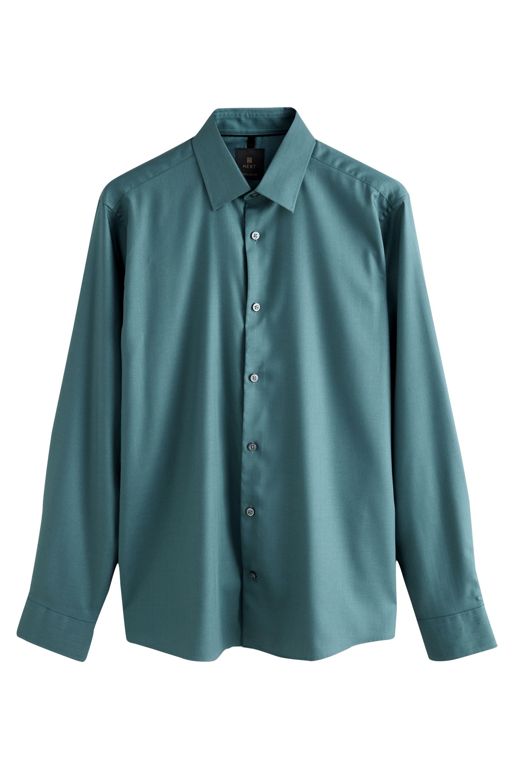 Next Langarmhemd Langärmeliges Regular Fit Partyhemd aus Baumwolle (1-tlg)