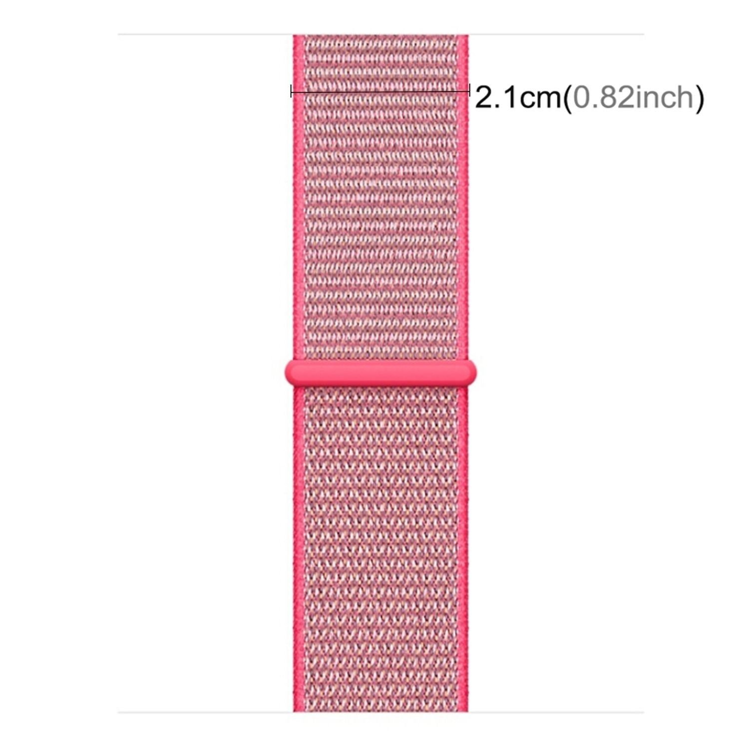 König Design Smartwatch-Armband 38 mm mm, Nylon mm Arm / 40 Sport / Band 41 Loop Pink Armband