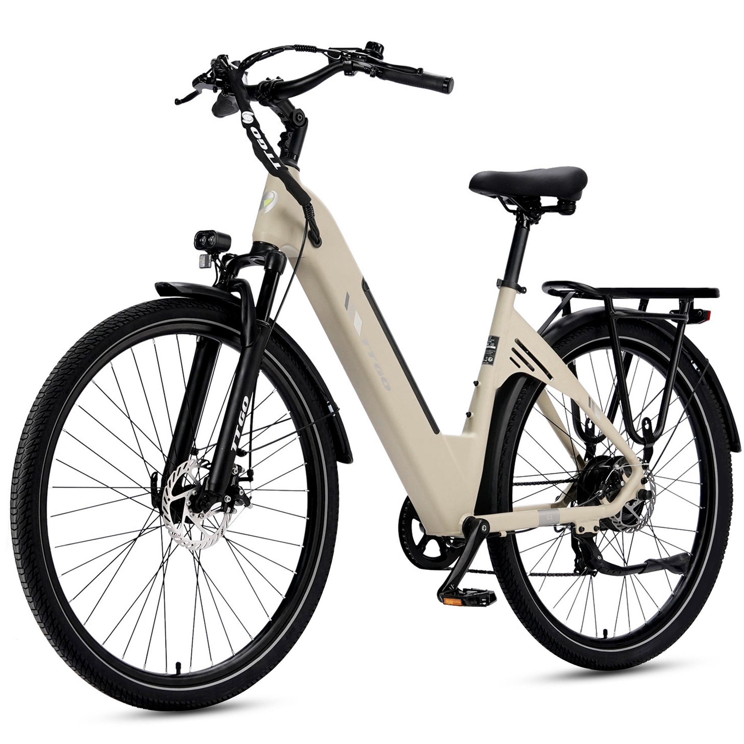 TTGO E-Bike Cityrad 28 Zoll, 120km, Elektrofahrrad für Damen und Herren, Tiefeinsteiger, 7 Gang SHIMANO, Kettenschaltung, Heckmotor, 650 Wh, (für ca. 160–195 cm), 5 Stufen, Leicht nur 26kg, Pedelec bis zu 125kg, Aluminiumrahmen