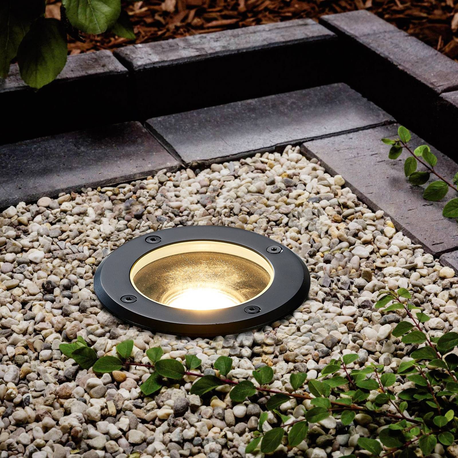 Lindby Einbauleuchte Cliff, Kunststoff Schwarz IP65, 1 x 10 W LED
