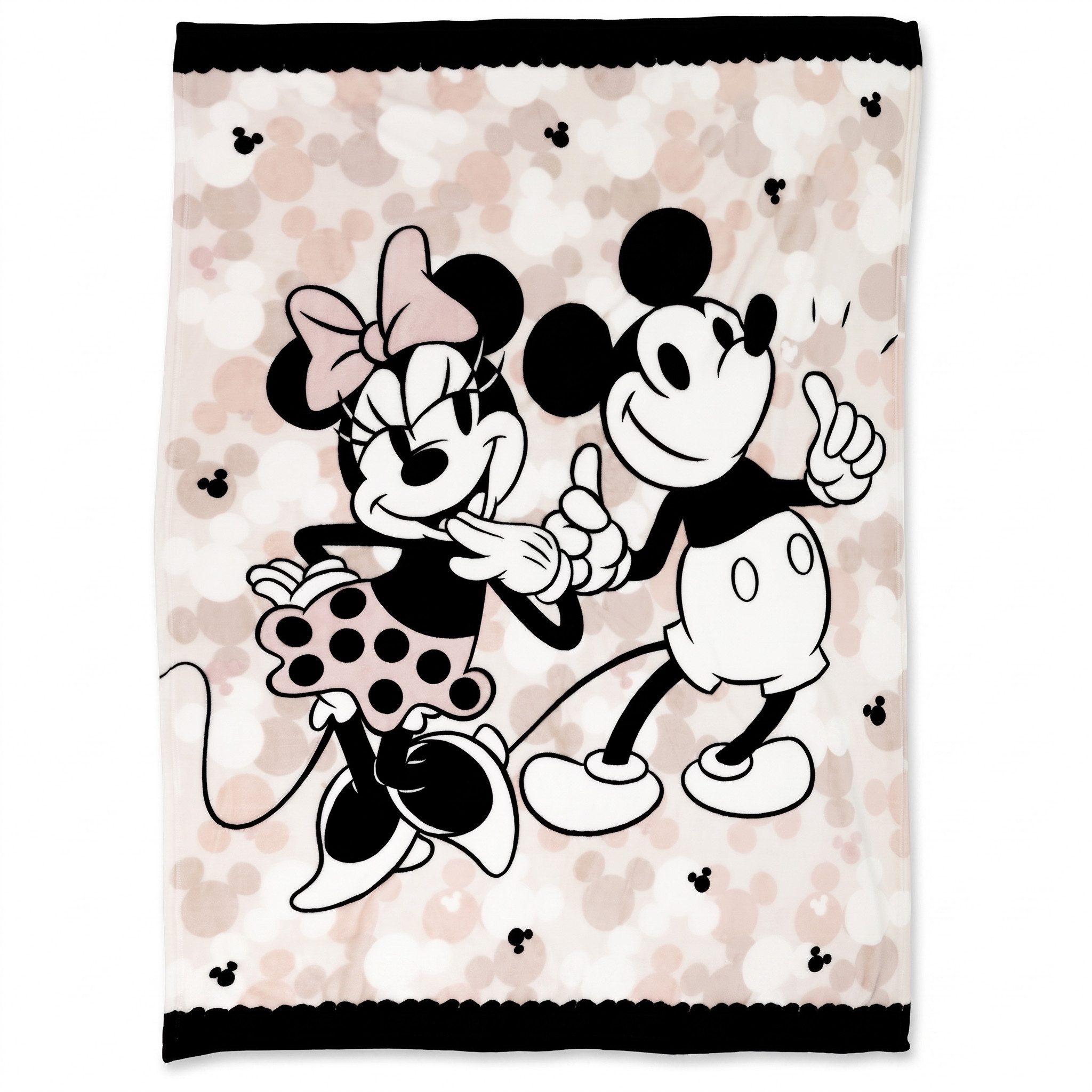 Wohndecke Disney Mickey Minnie Maus Flanell warme Kuscheldecke 130x160 cm, Disney