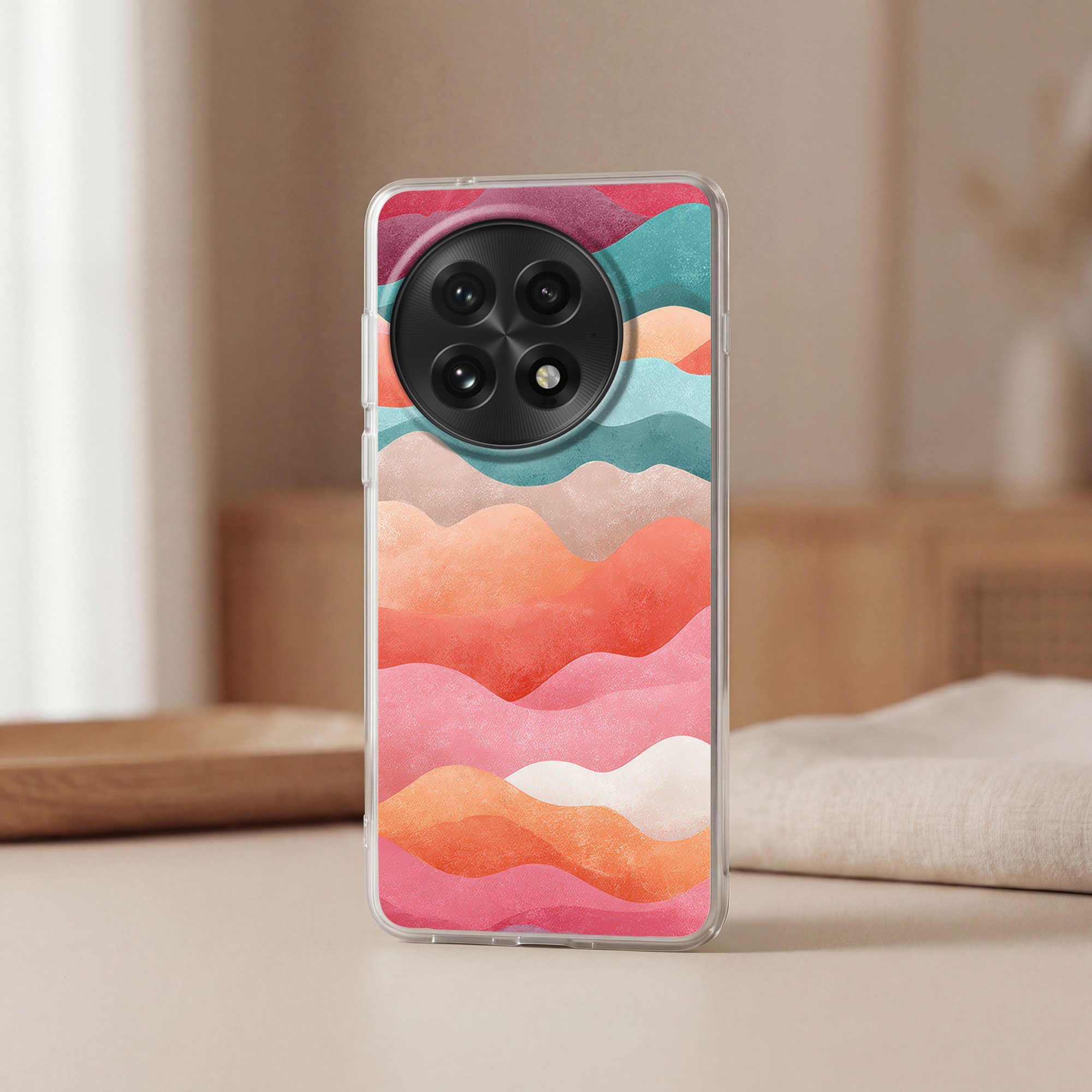 MuchoWow Handyhülle für OnePlus 13 Wellen - Bunt - Abstrakt, Phone Case, Silikon, Schutzhülle Dünn