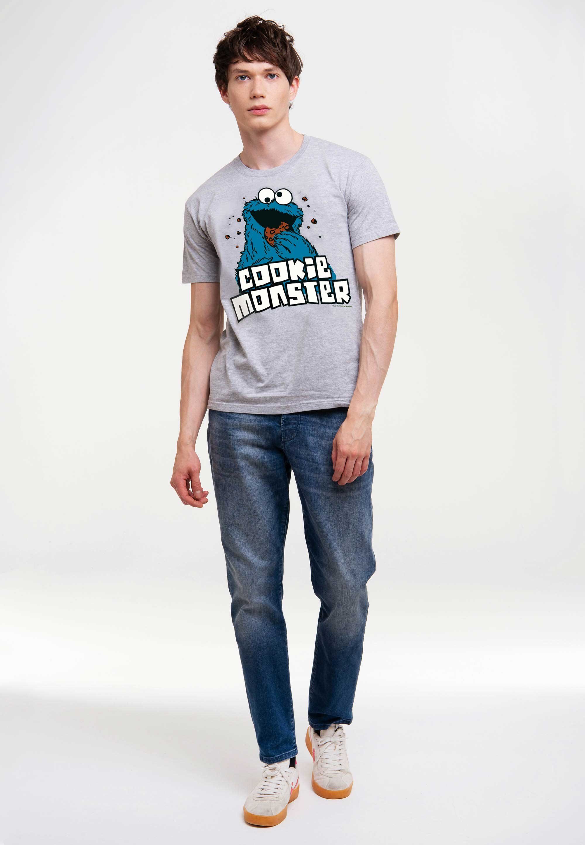 LOGOSHIRT T-Shirt Sesamstrasse - Krümelmonster mit coolem Print