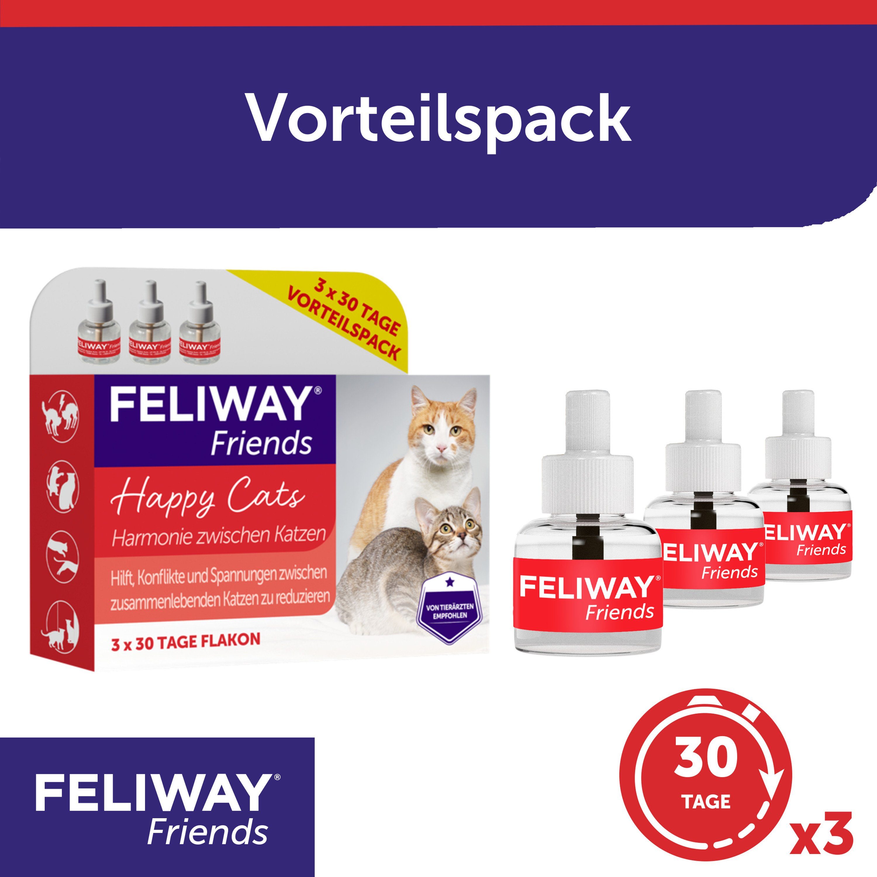 Feliway Katzenstreu FELIWAY® FRIENDS 3x30 Tage Vorteilspack