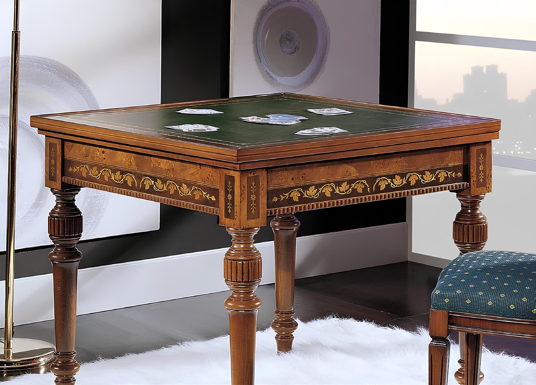 Xlmoebel Spieltisch Luxuriöser Roulette-Tisch aus edlem Holz für Casinos und Hotels, Hergestellt in Europa