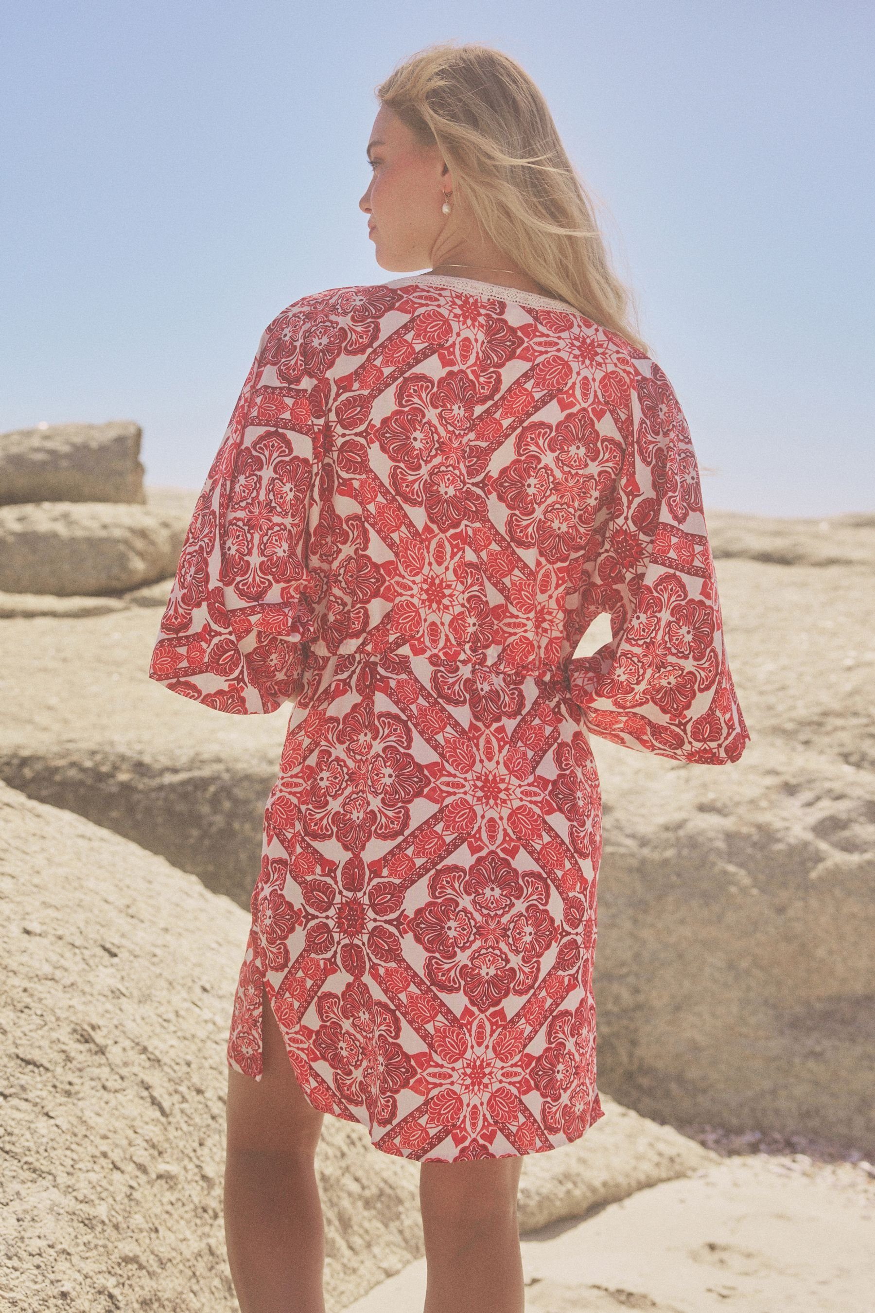 Next Minikleid Kaftan-Minikleid – Kurzgröße (1-tlg) günstig online kaufen