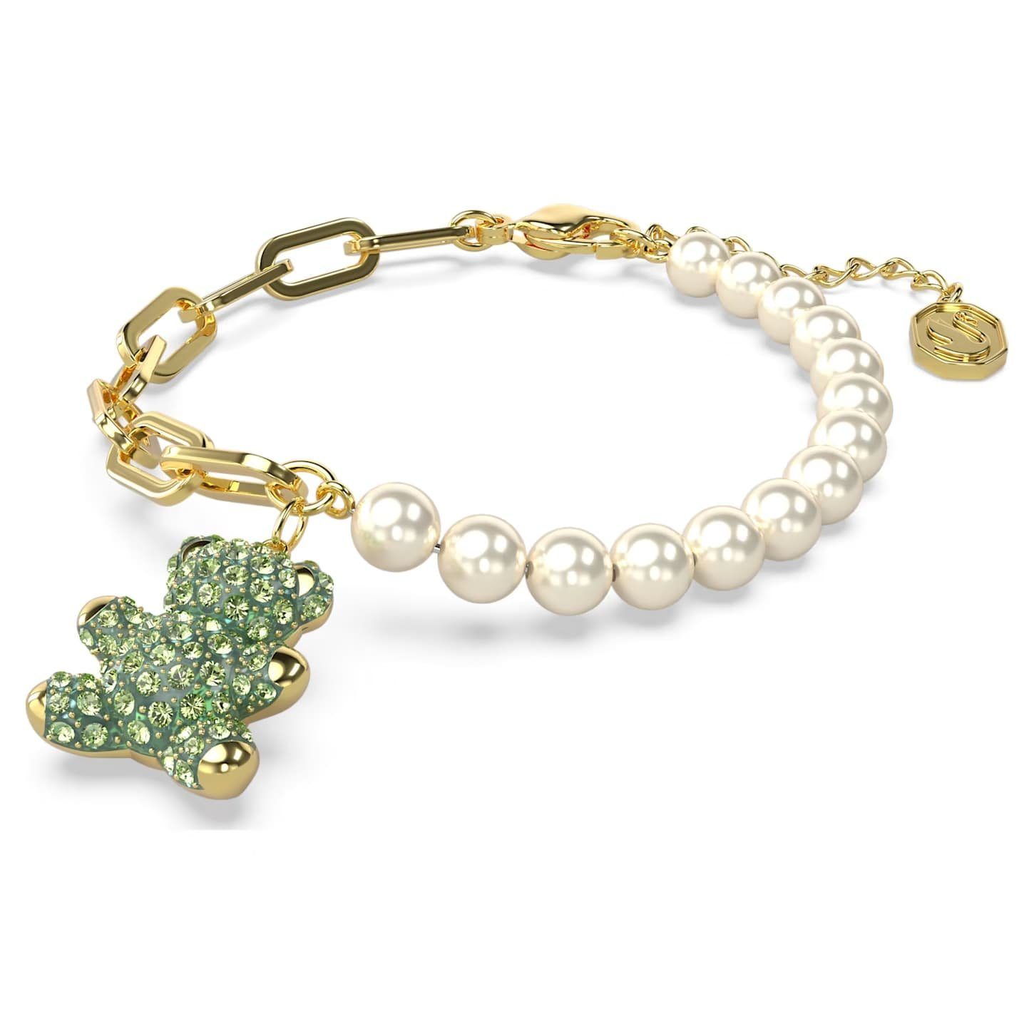 Swarovski Armband Swarovski Armband 5669167 Teddy, Bär, Grün, Goldlegierungsschicht (kein Set, 1-tlg., kein Set)