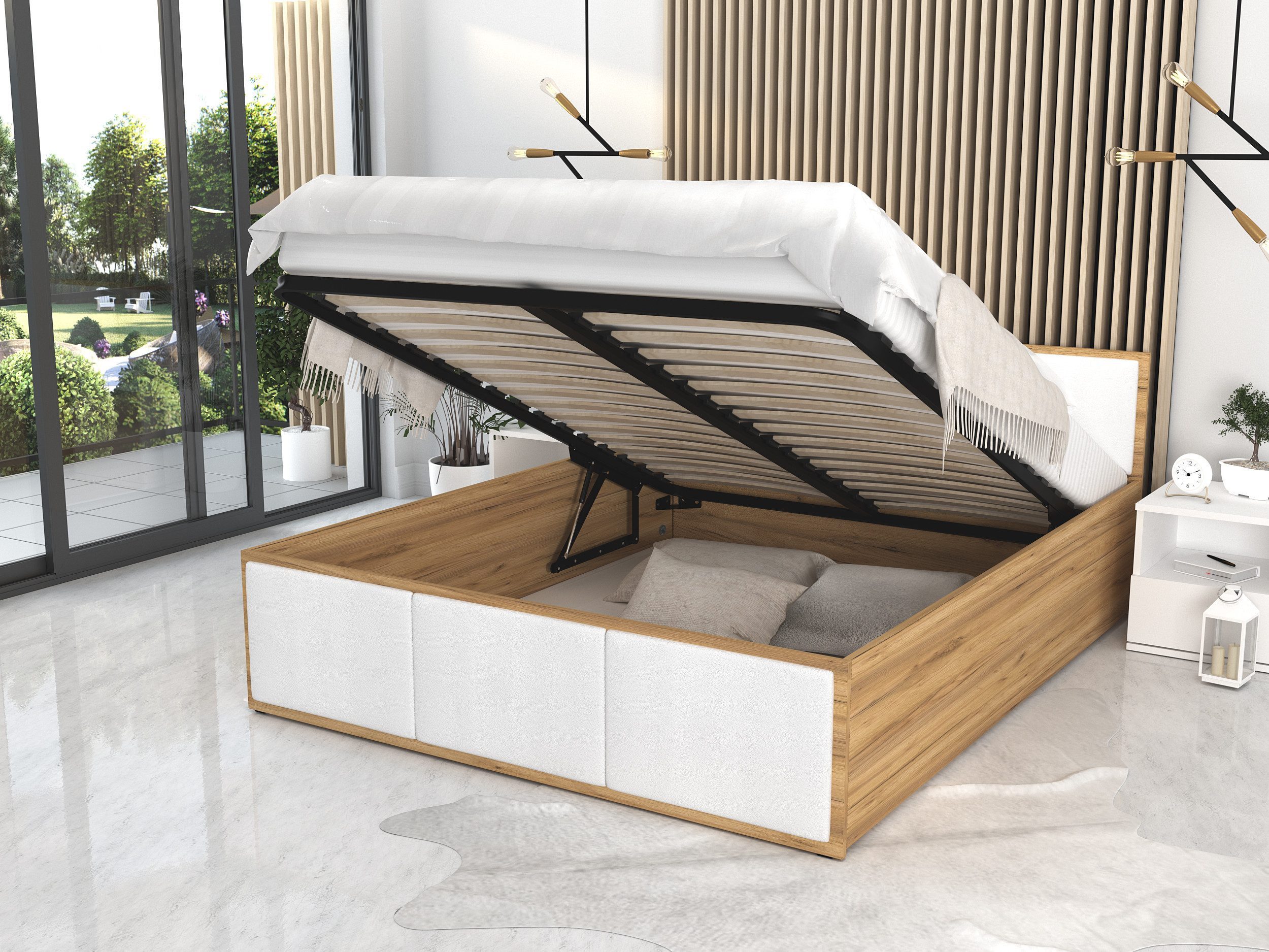 thematys Stauraumbett mit Bettkasten und Lattenrost 120x200, 140x200, 160x2 günstig online kaufen