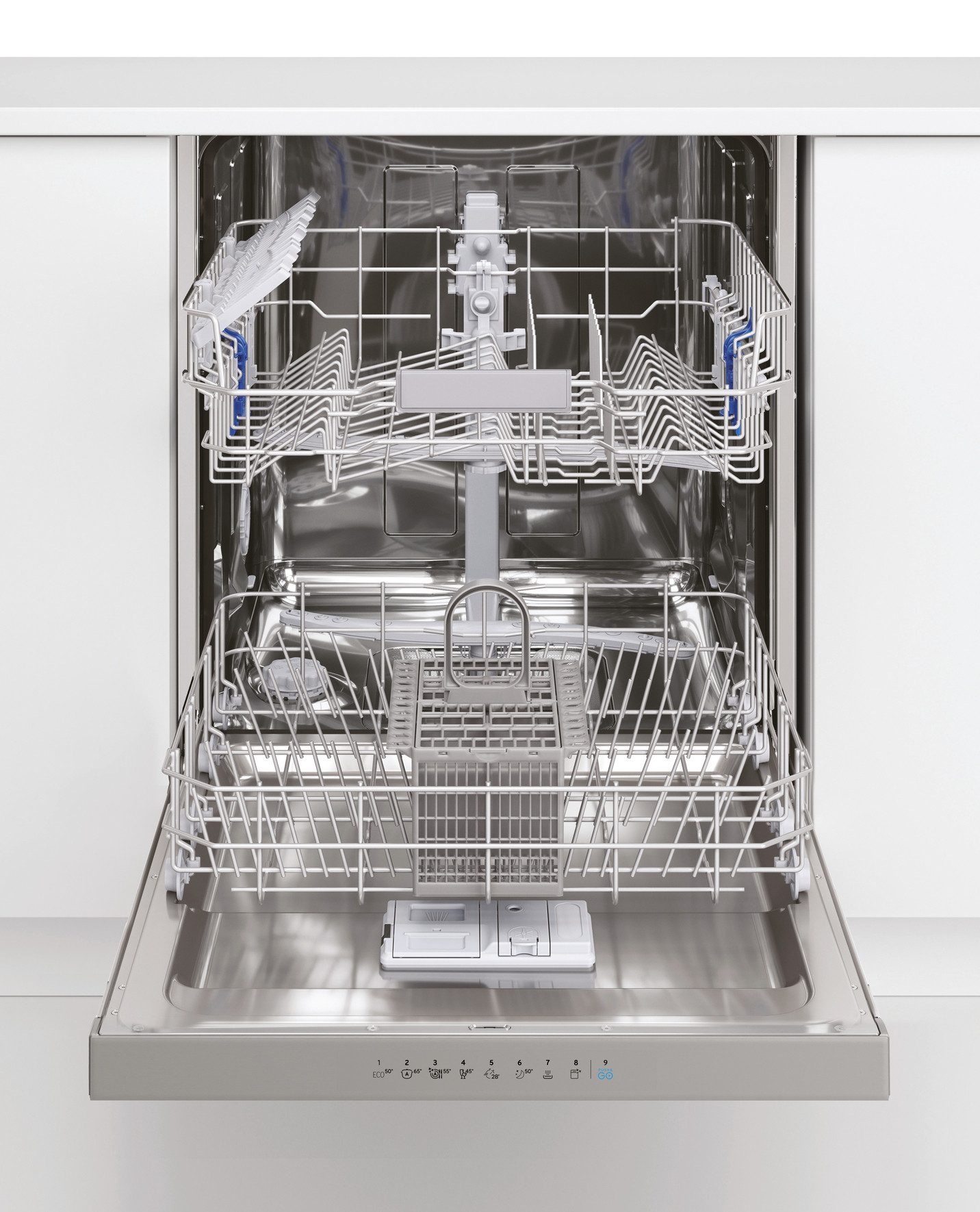 Privileg teilintegrierbarer Geschirrspüler P0B ECO 2D541 S, 14 Maßgedecke, Automatisches Türöffnungssystem mit Auto Door