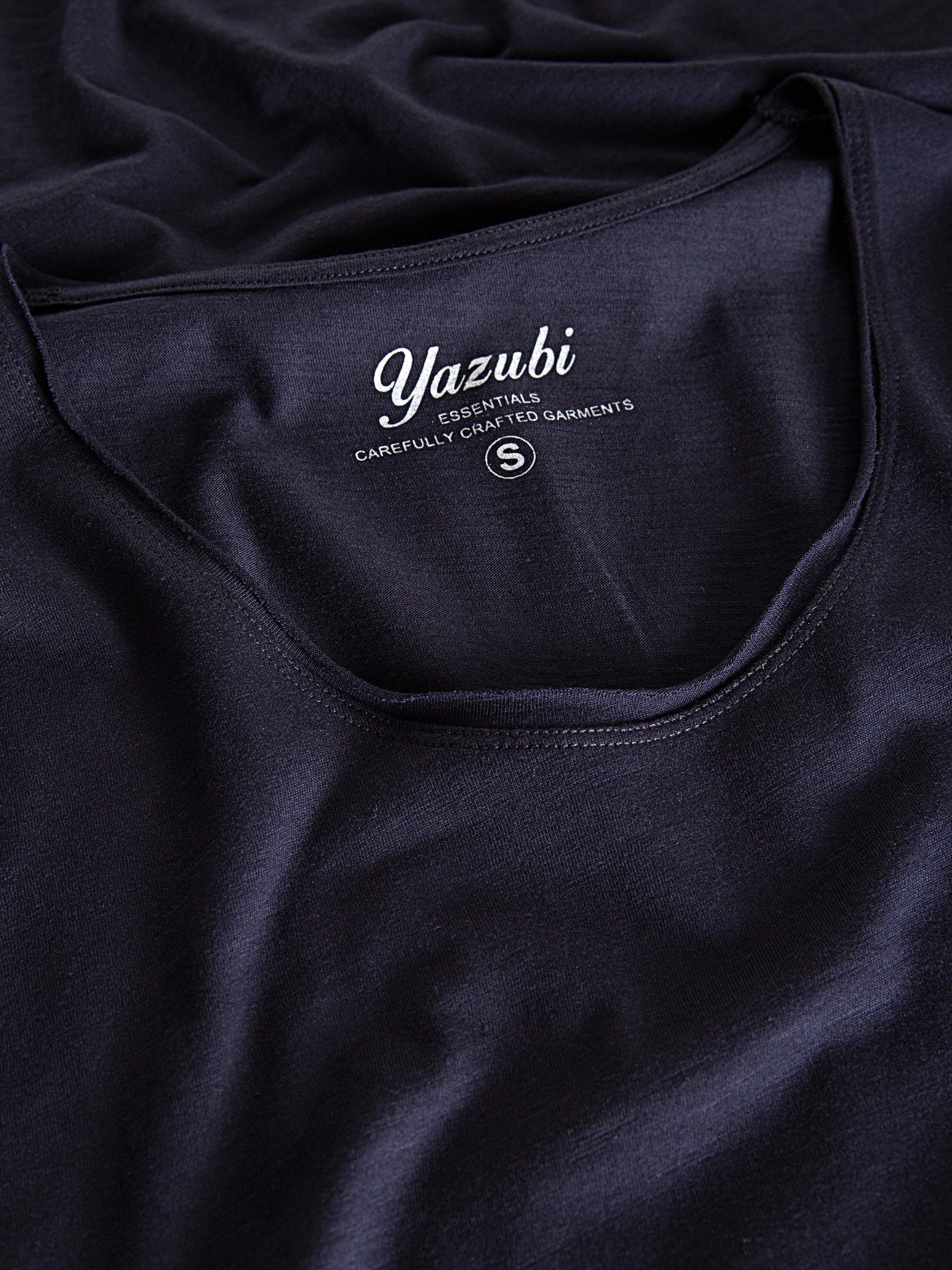 Yazubi T-Shirt Hydrox Basic Neck (night Oversize sky Tee Blau (1-tlg) 193924) Crew