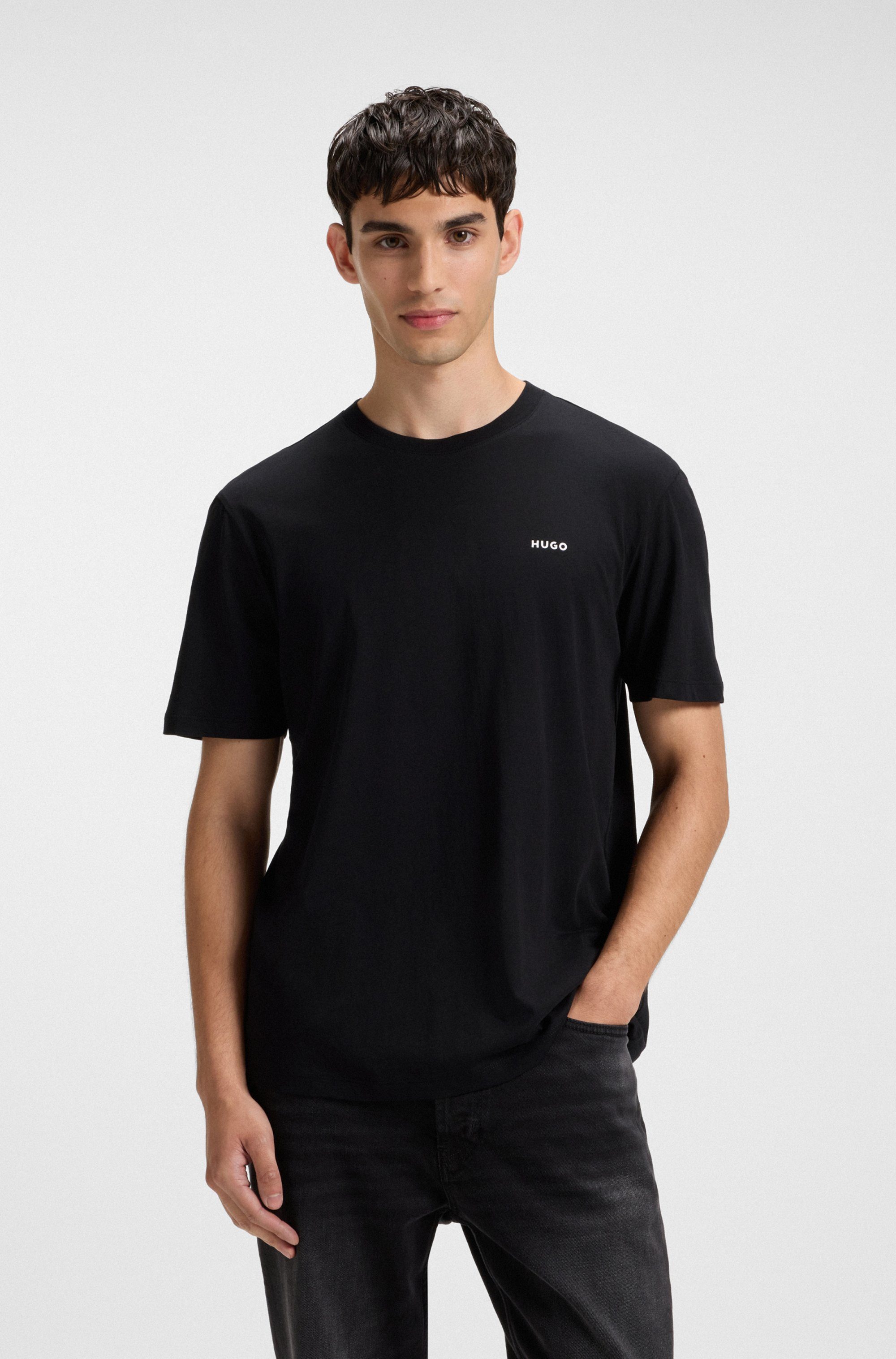 HUGO T-Shirt Dero Rundhalsausschnitt, Regular Fit, Basic Must Have