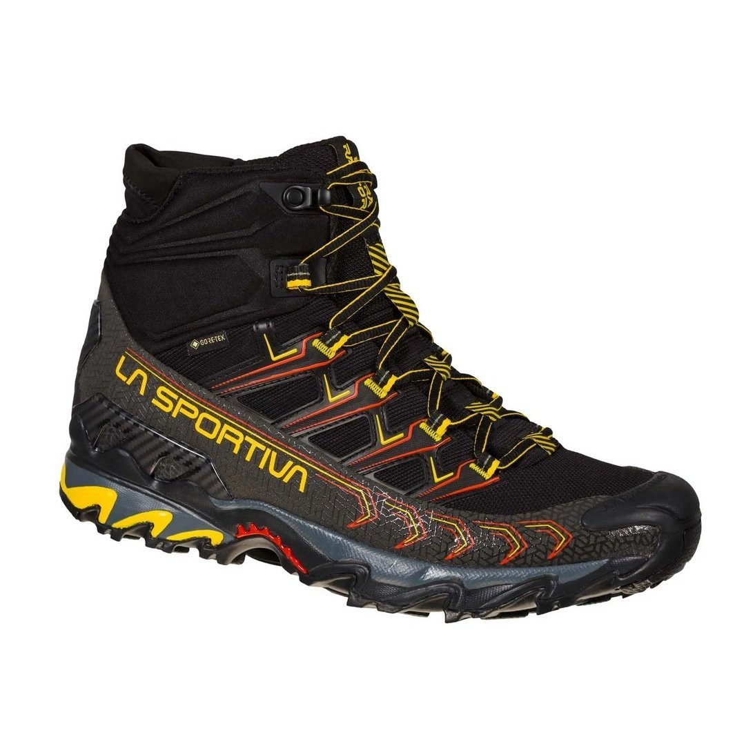 Trail-Laufschuhe Ultra Raptor II Mid GTX (wasserdicht) schwarz/gelb Wanderschuh
