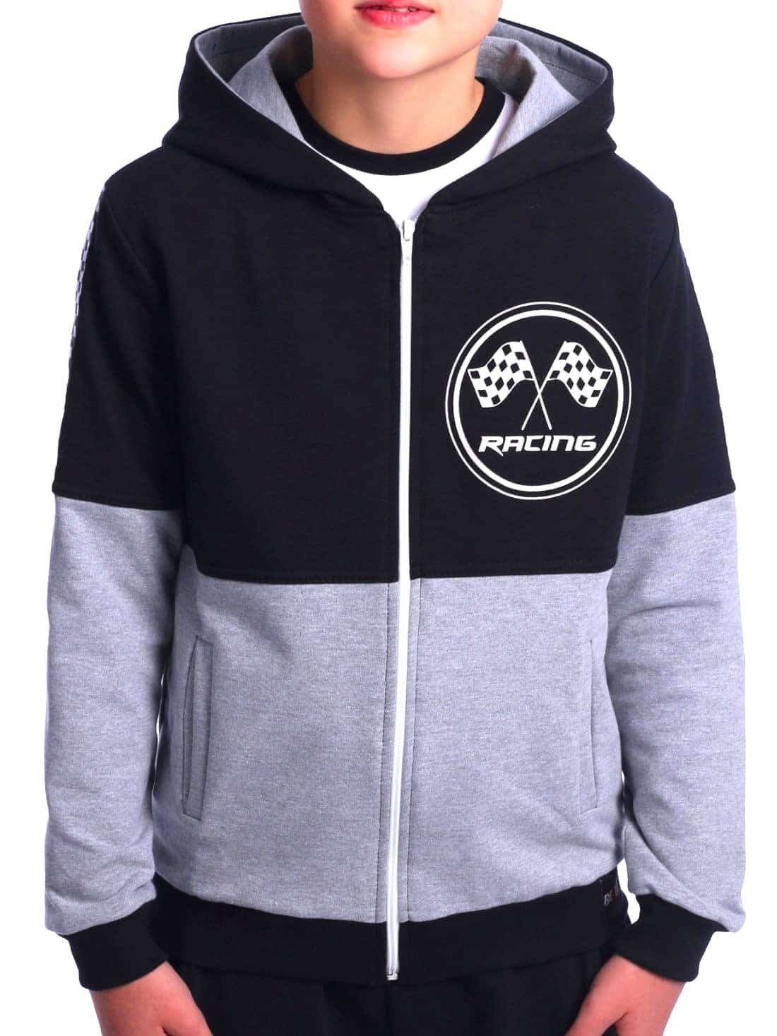 Kapuzensweatjacke Jungen Sweatjacke mit Motiv Druck