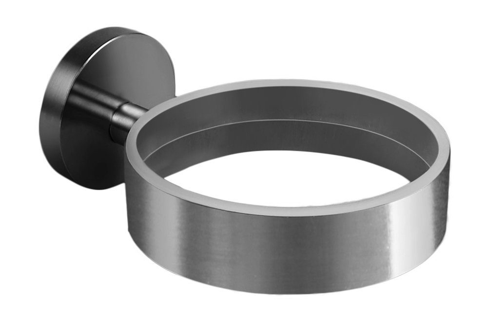 Ambrosya Haartrocknerhalter Haartrocknerhalter aus Edelstahl - Держатель для фена Fön Wandmontage Schwarz, (Packung, einfache Selbstmontage)