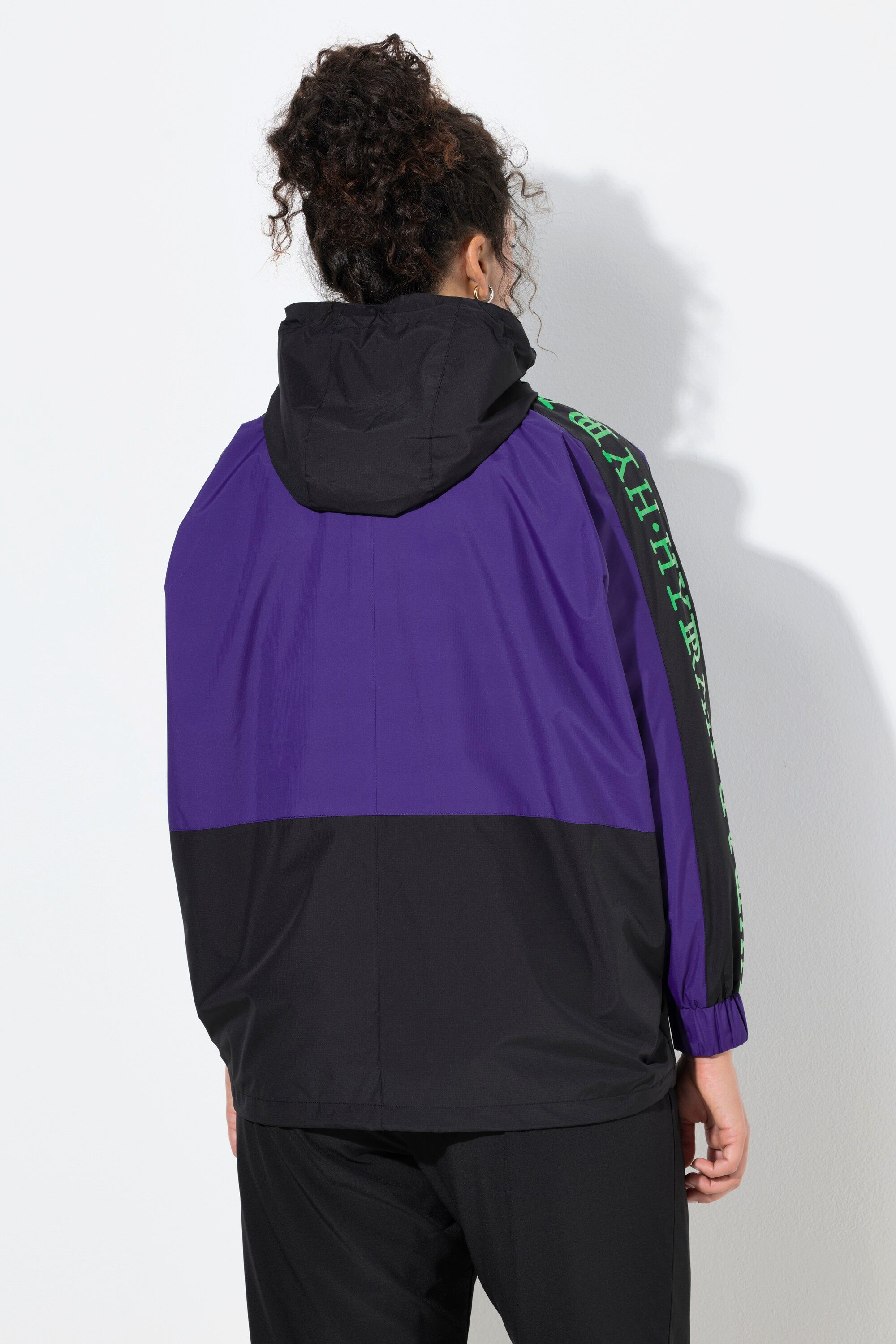 Ulla Popken Funktionsjacke Funktionsjacke Kapuze oversized Fledermaus-Ärmel