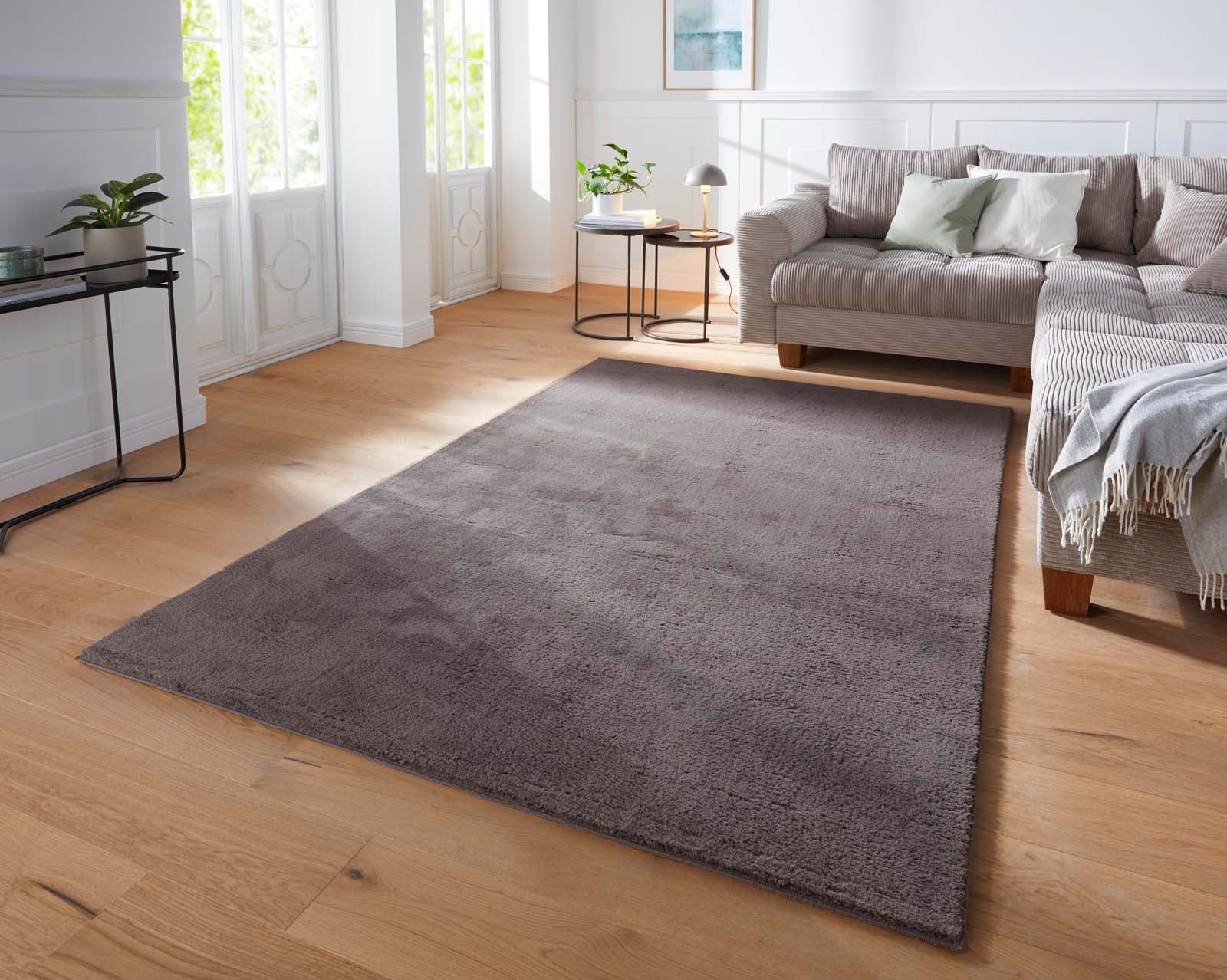 Teppich Supersoft Kurzflorteppich Fiona Uni