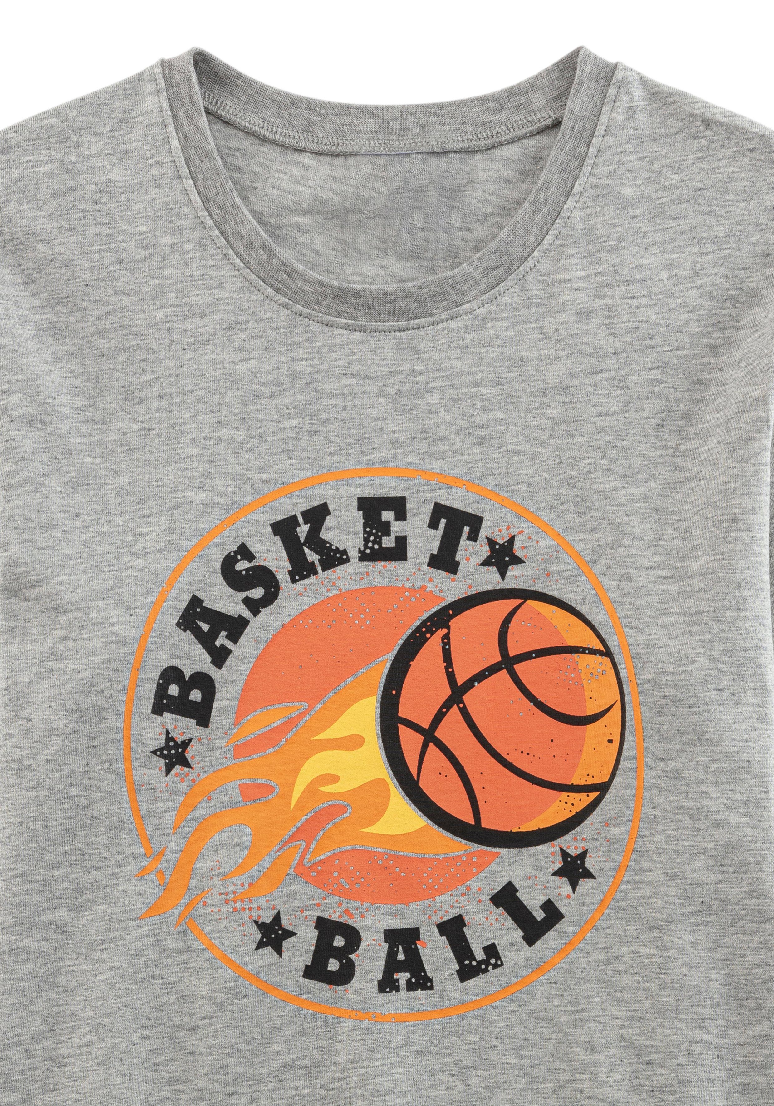 AUTHENTIC LE JOGGER Pyjama (2 tlg., 1 Stück) Schlafanzug mit Basketball-Aufdruck