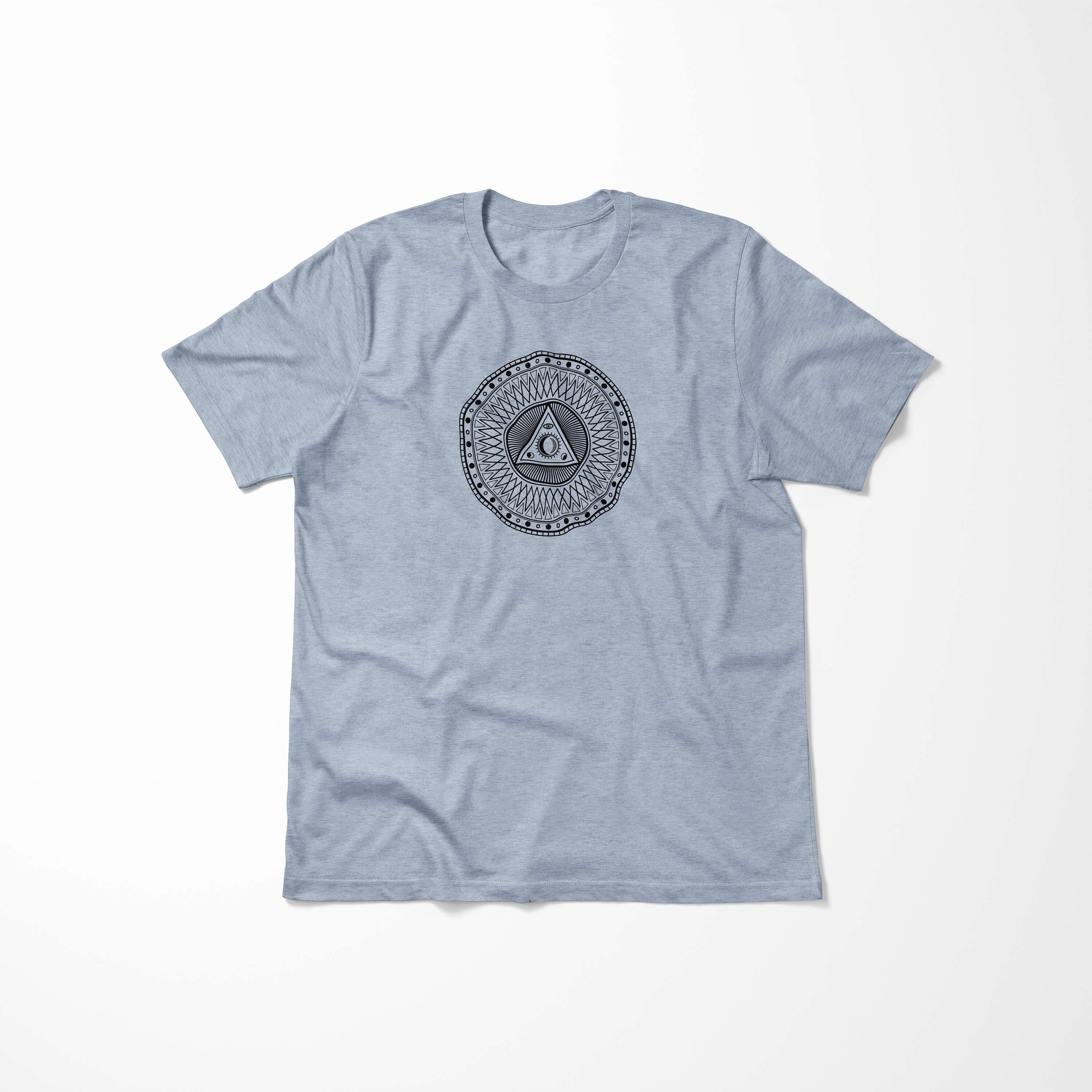 Struktur Symbole feine Denim Premium T-Shirt Tragekomfort No.0032 T-Shirt Art Sinus Stonewash angenehmer Alchemy Serie