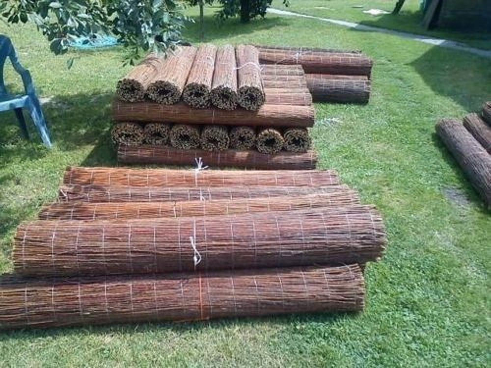 Lorek Sichtschutzzaunmatten Weidenmatte 80 x 300 cm Sichtschutz Sichtschutzmatte Weidenzaunmatte