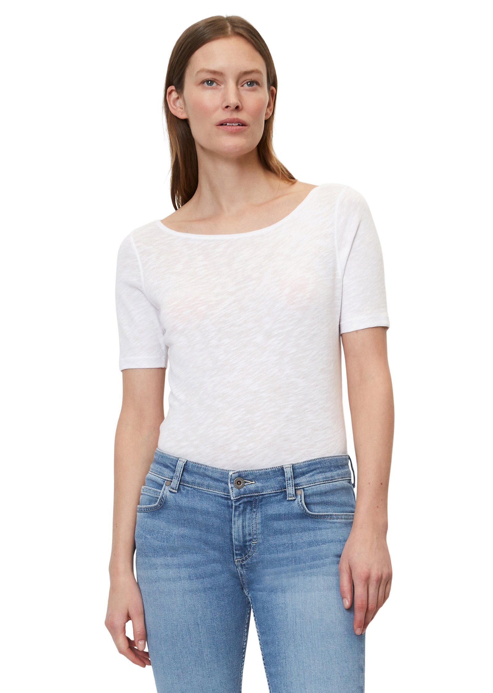 Marc O'Polo T-Shirt T-shirt, short-sleeve, boat-neck, Zertifiziert mit ...