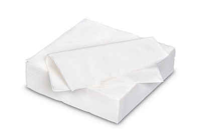 AVA Papierserviette, Servietten aus Papier 25x25cm 2-lagig 50 Stück Weiß
