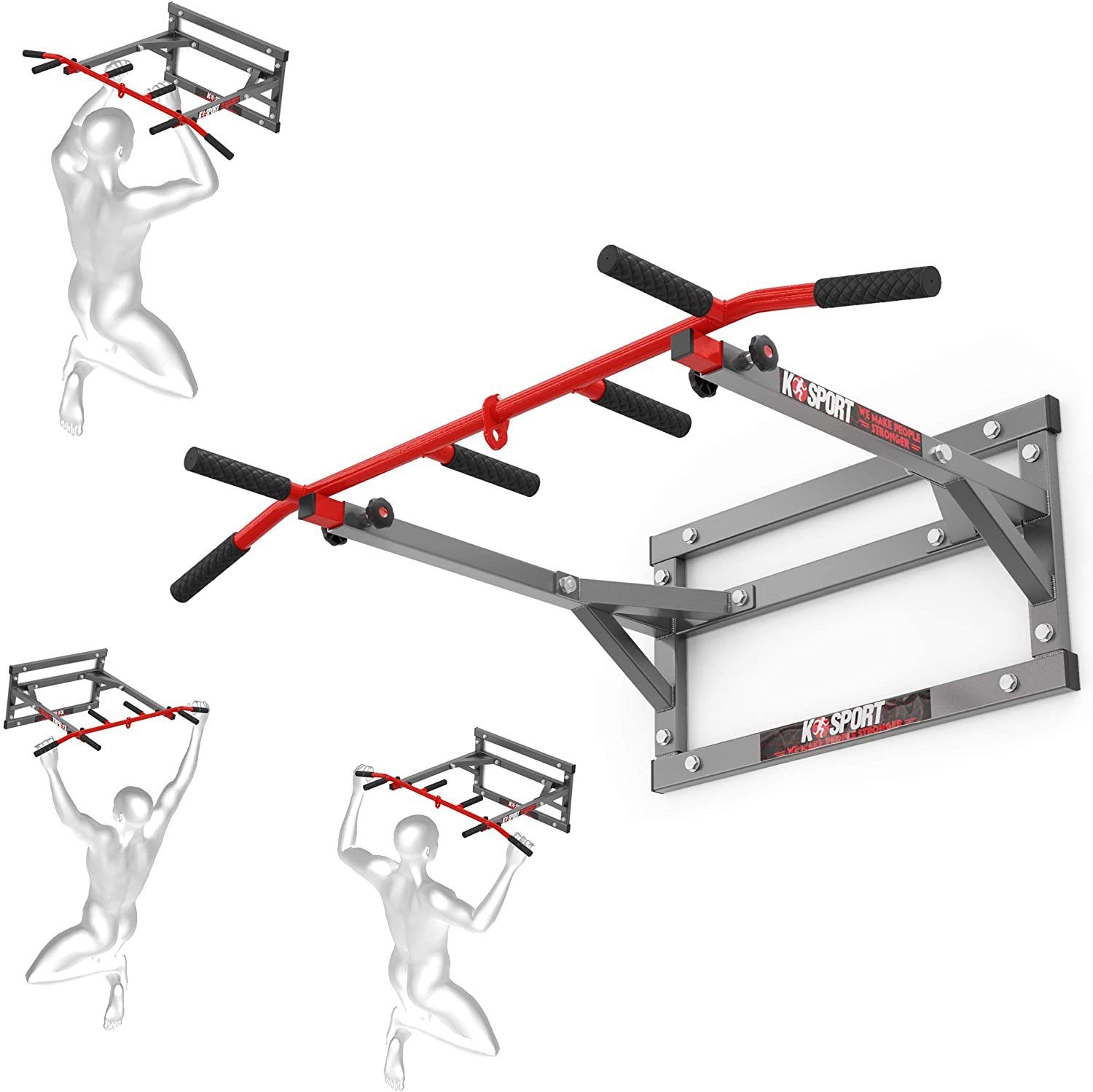 K-SPORT Klimmzugstange Pull-Up Bar mit EU! verschiedenen 3 Griffen, Made in