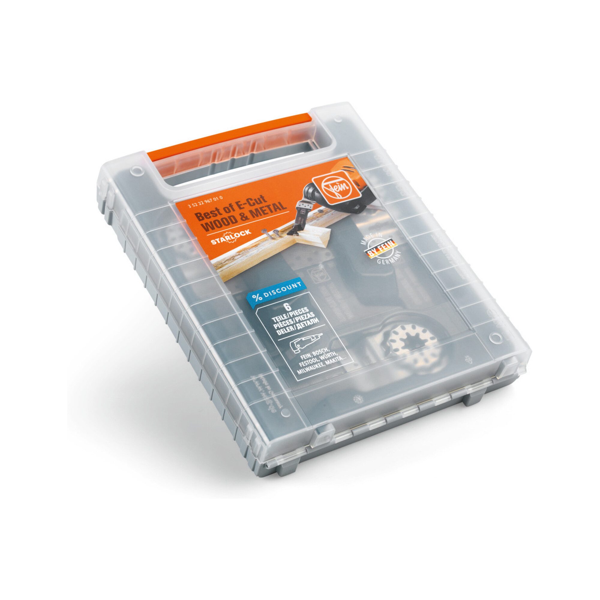 Fein Multitool Fein Best of E-Cut Starlock WOOD METAL 6-teilig