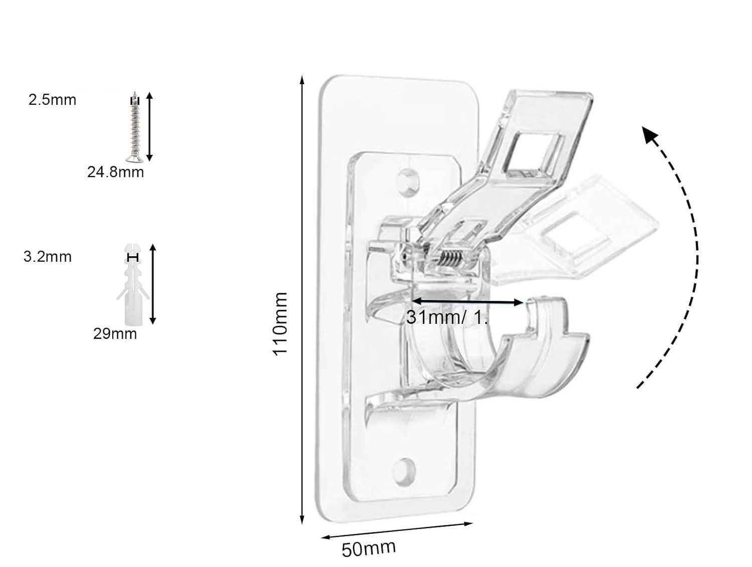 TECBULL Gardinenstangenhalter XL Gardinenstangen Halter für Vorhangstangen günstig online kaufen