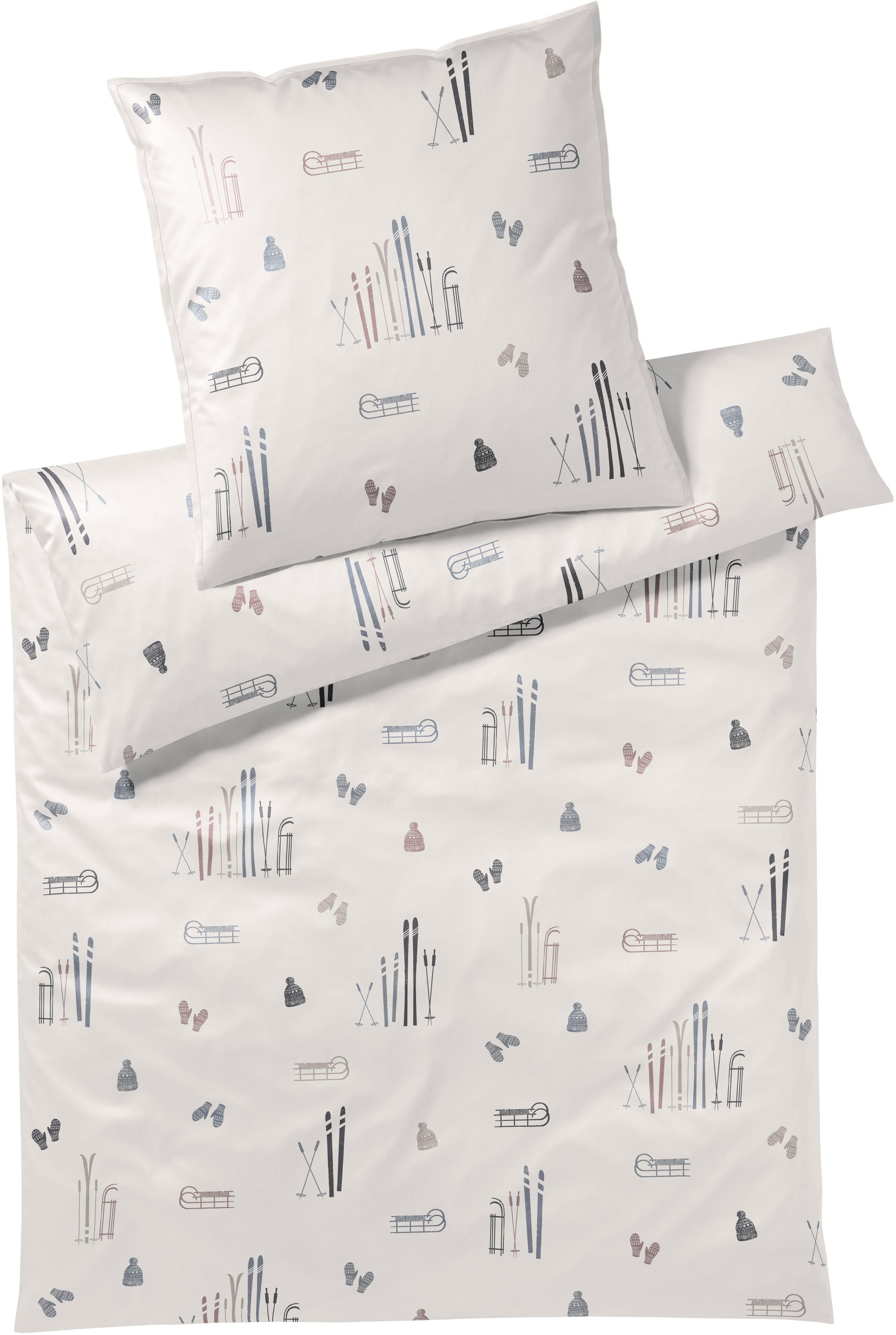 Elegante Bettwäsche Winterzauber, Mako-Satin, 2 teilig, günstig online kaufen