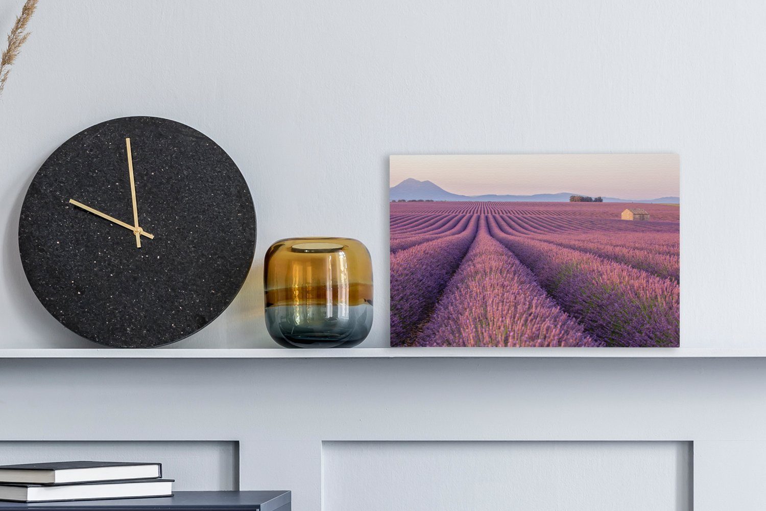 OneMillionCanvasses® Leinwandbild Landschaft in Frankreich Lavendelfeld, 30x20 Wanddeko, mit einem (1 St), cm Aufhängefertig, Wandbild Leinwandbilder