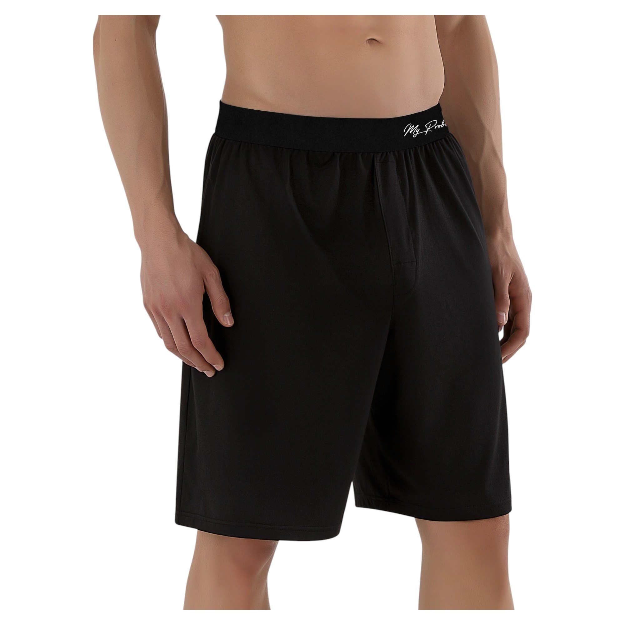 Pyjamashorts Pyjamashorts Kurze Herren Schlafanzughose Jogger Schlafhose