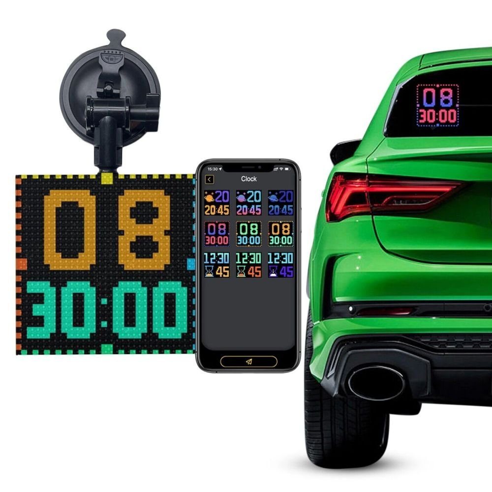 JOYOLEDER Hinweisschild Programmierbares LED-Schild, Bluetooth  App-Steuerung LED-Autoschild, (USB 5V, anpassbarer  Text-Muster-Animations-Scrolling-LED-Display), für Autos, Geschäfte, Bars