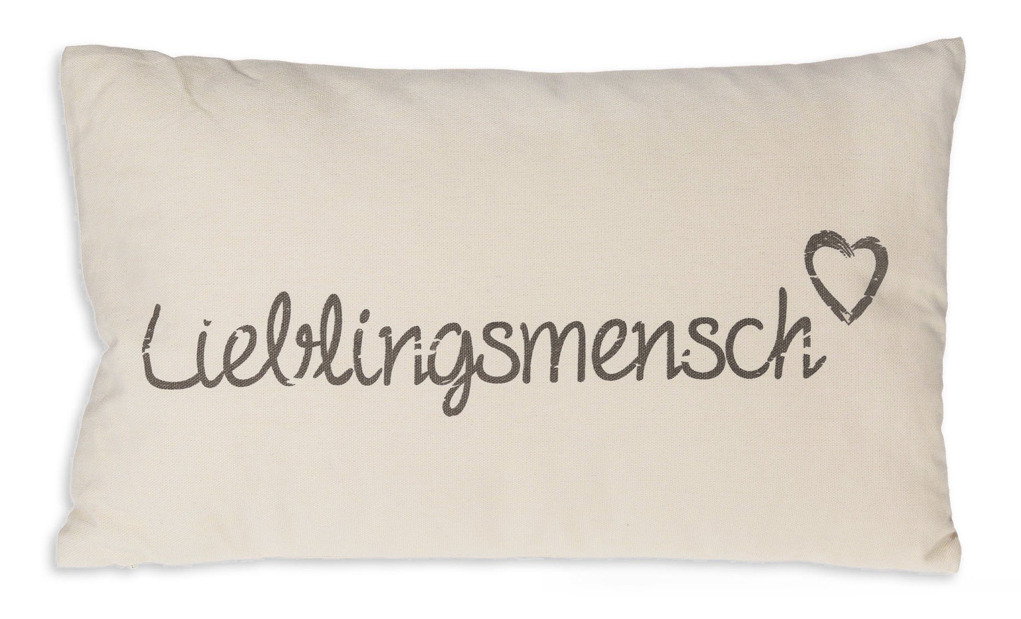 Haus und Deko Kuscheltier Lieblingsmensch Kissen Bezug 30x50 cm Baumwolle K günstig online kaufen