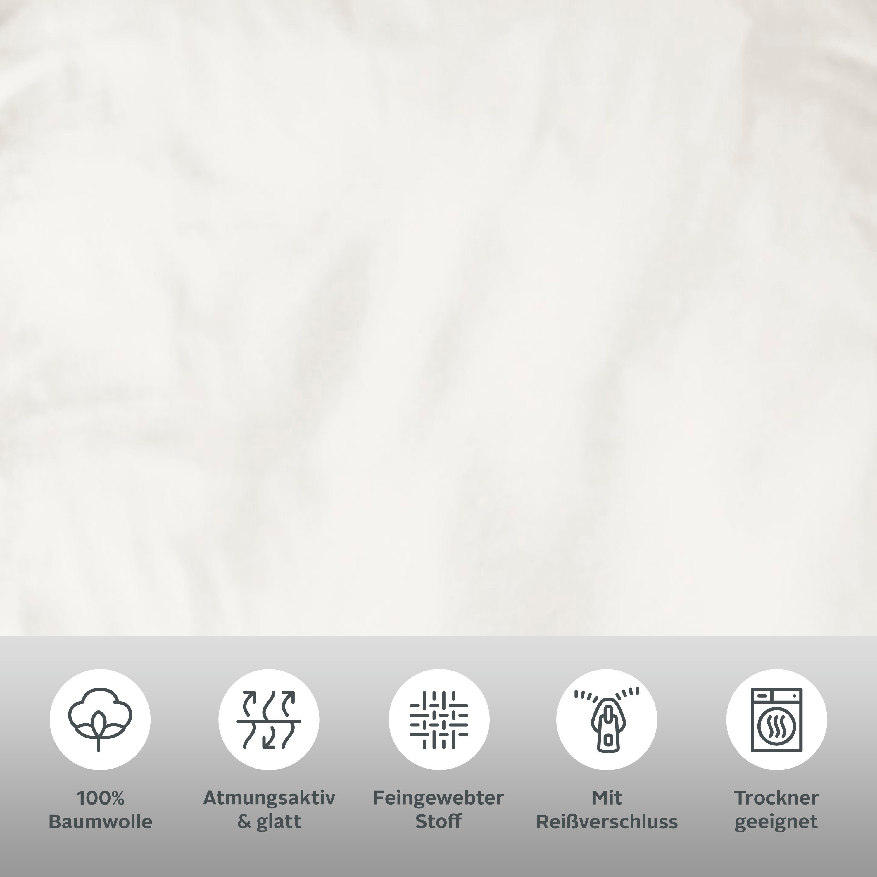 OTTO home Bettwäsche Mila in 135x200, 155x220 oder 200x200 cm, Mako-Satin, 3 teilig, Mako-Satin, Bettwäsche aus Baumwolle, unifarbene Bettwäsche