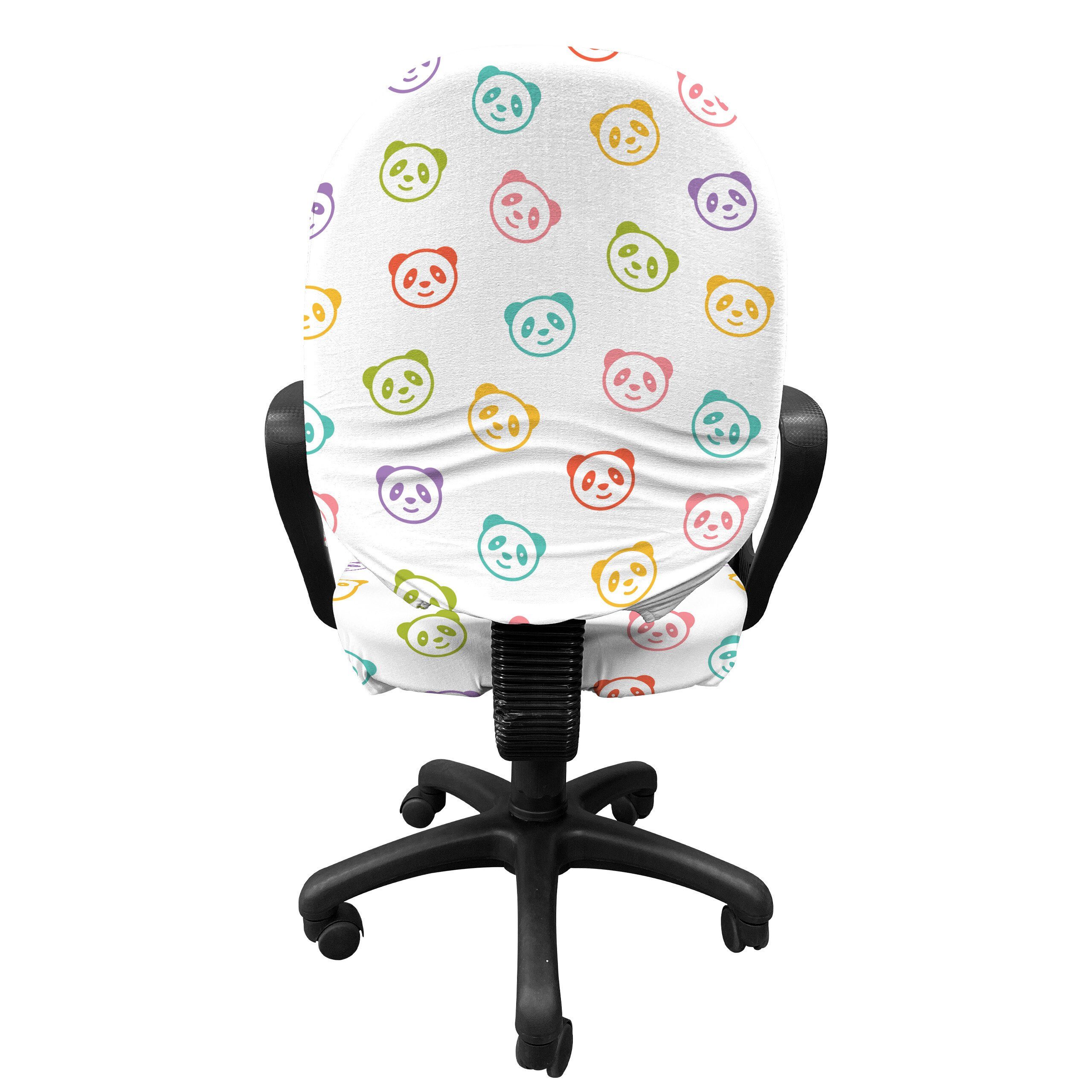 Bürostuhlhusse dekorative Schutzhülle aus Stretchgewebe, Baby Lustiger Panda-Bär Abakuhaus