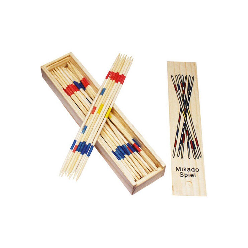Osma Игрыsammlung Mikado Spiel in Holzschachtel, Gesellschaftsspiel, Mikadostäbe, Geschicklichkeit