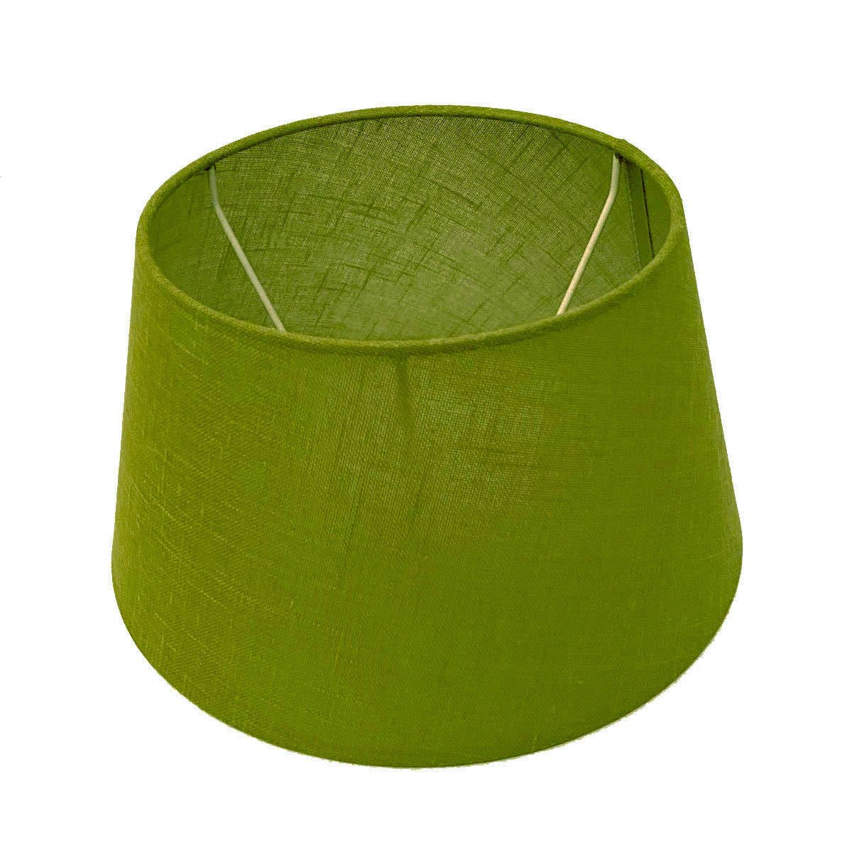 Dirk Davids Leuchten GmbH Lampenschirm Lampenschirm Leinen Grün Innen Transparent PVC 25-18-14cm, Vielseitig und modern
