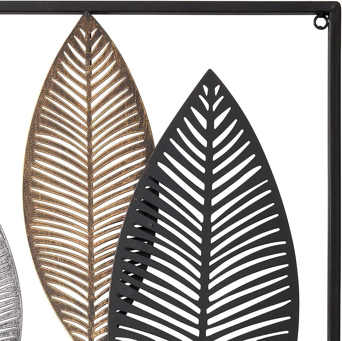 MF Wanddekoobjekt Metall Wandbild Blätter Virello moderne Wanddeko 75cm – Bild 3 von 5
