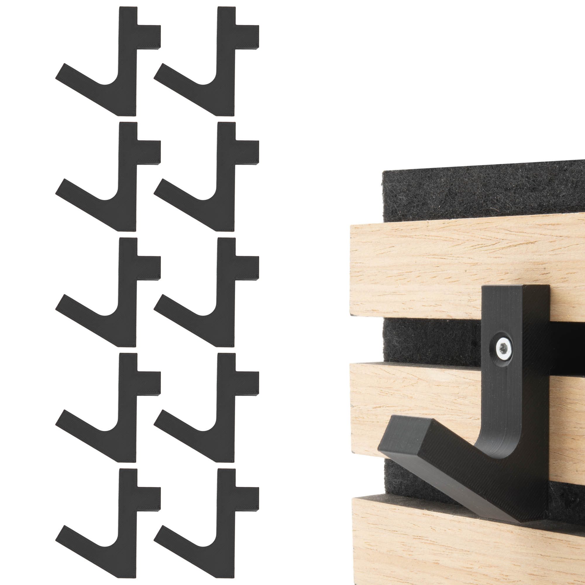 TSB Werk Kleiderhaken Kleiderhaken Garderobenhaken Akustik Paneele, (10-St) günstig online kaufen