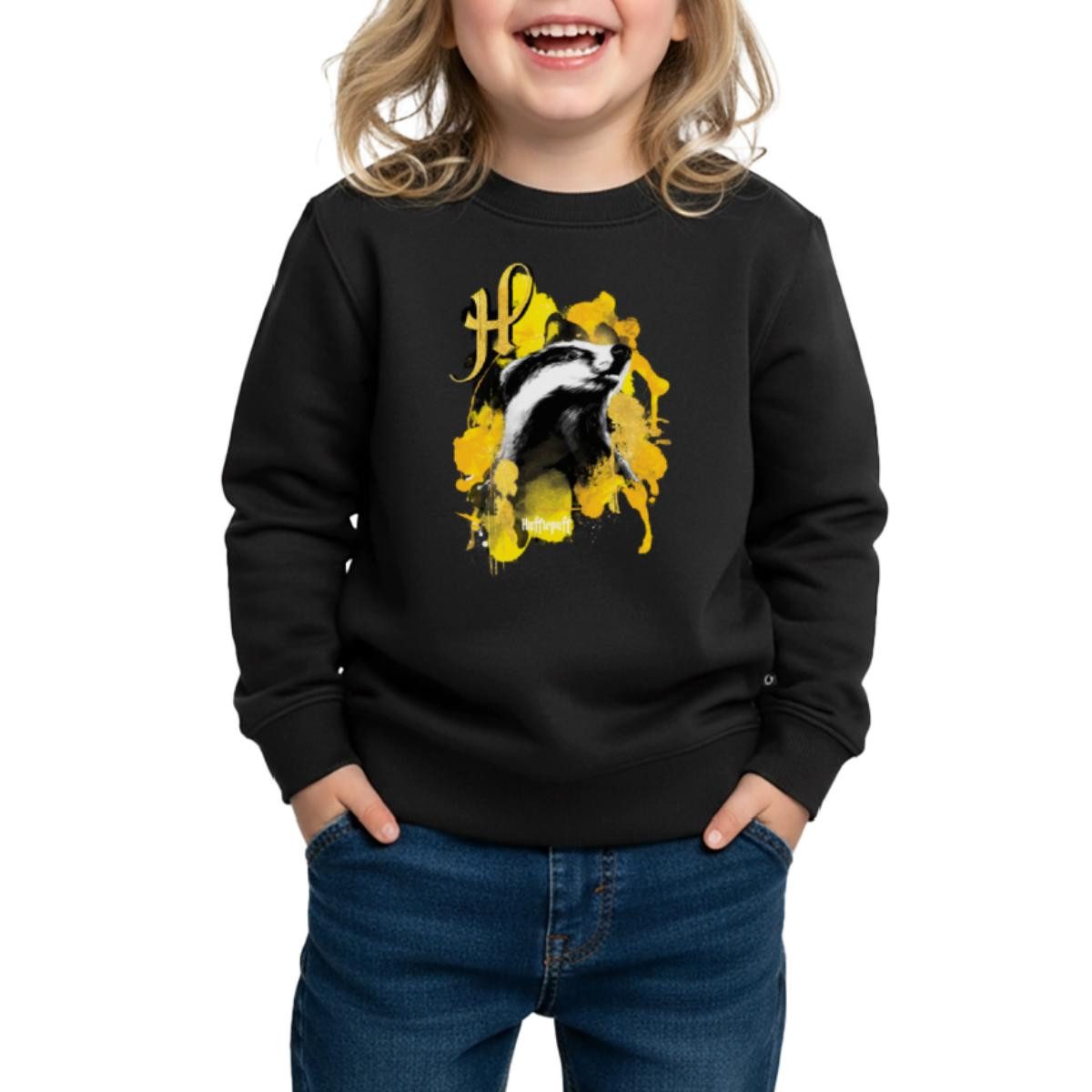 Sweatshirt Harry Potter Haus Hufflepuff Dachs Kinder Premium Pullover