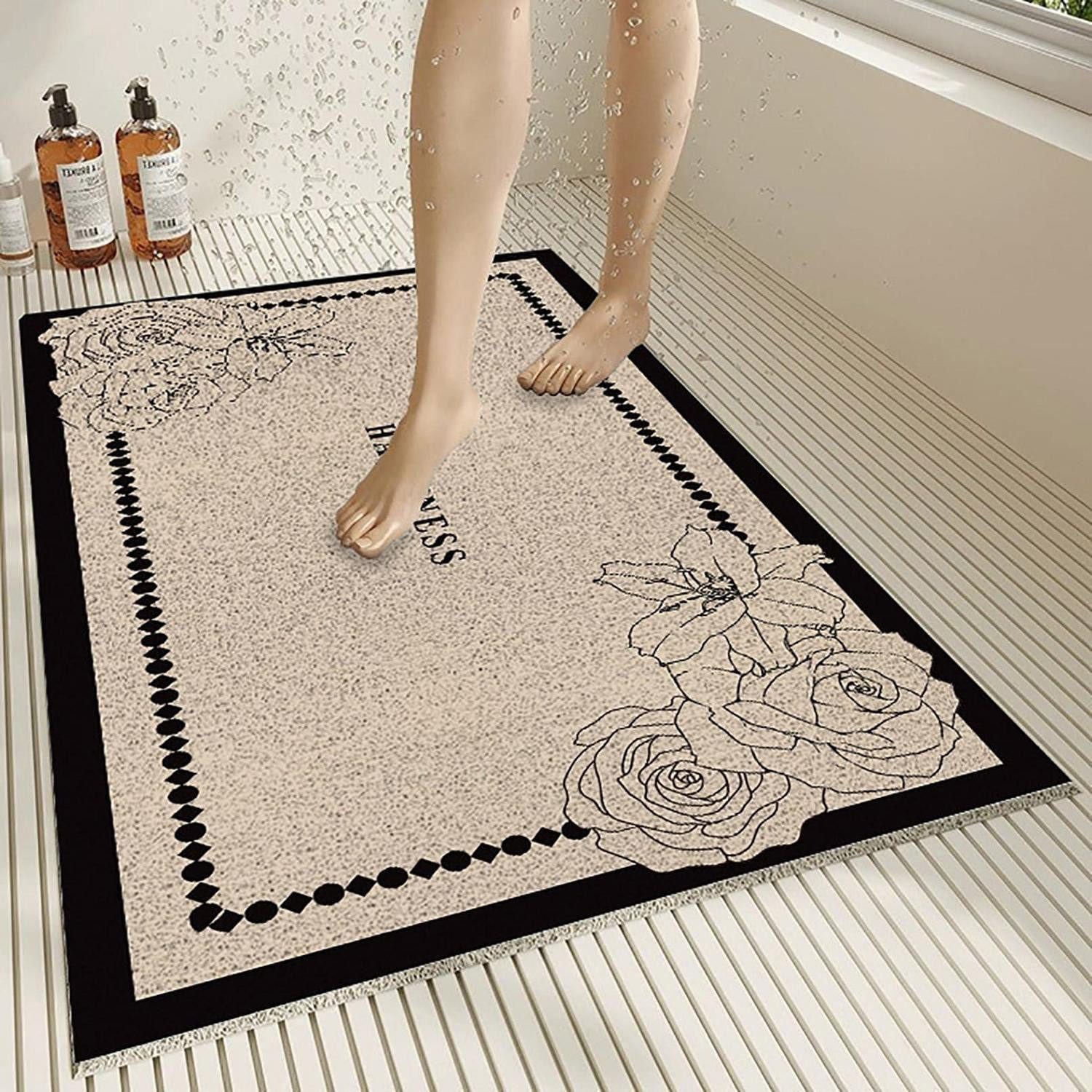 LuxusKollektion Duschmatte Duschmatte rutschfest 100x150 cm PVC Komfort