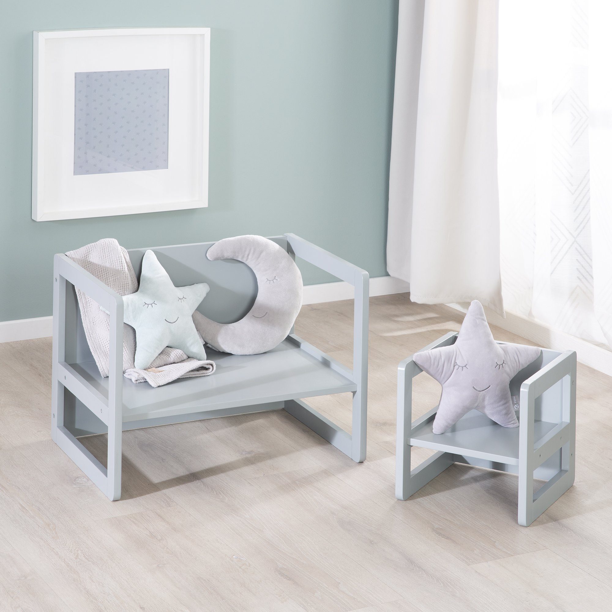 roba® Kindersitzgruppe 3in1 Wendehocker, zum Tisch günstig online kaufen