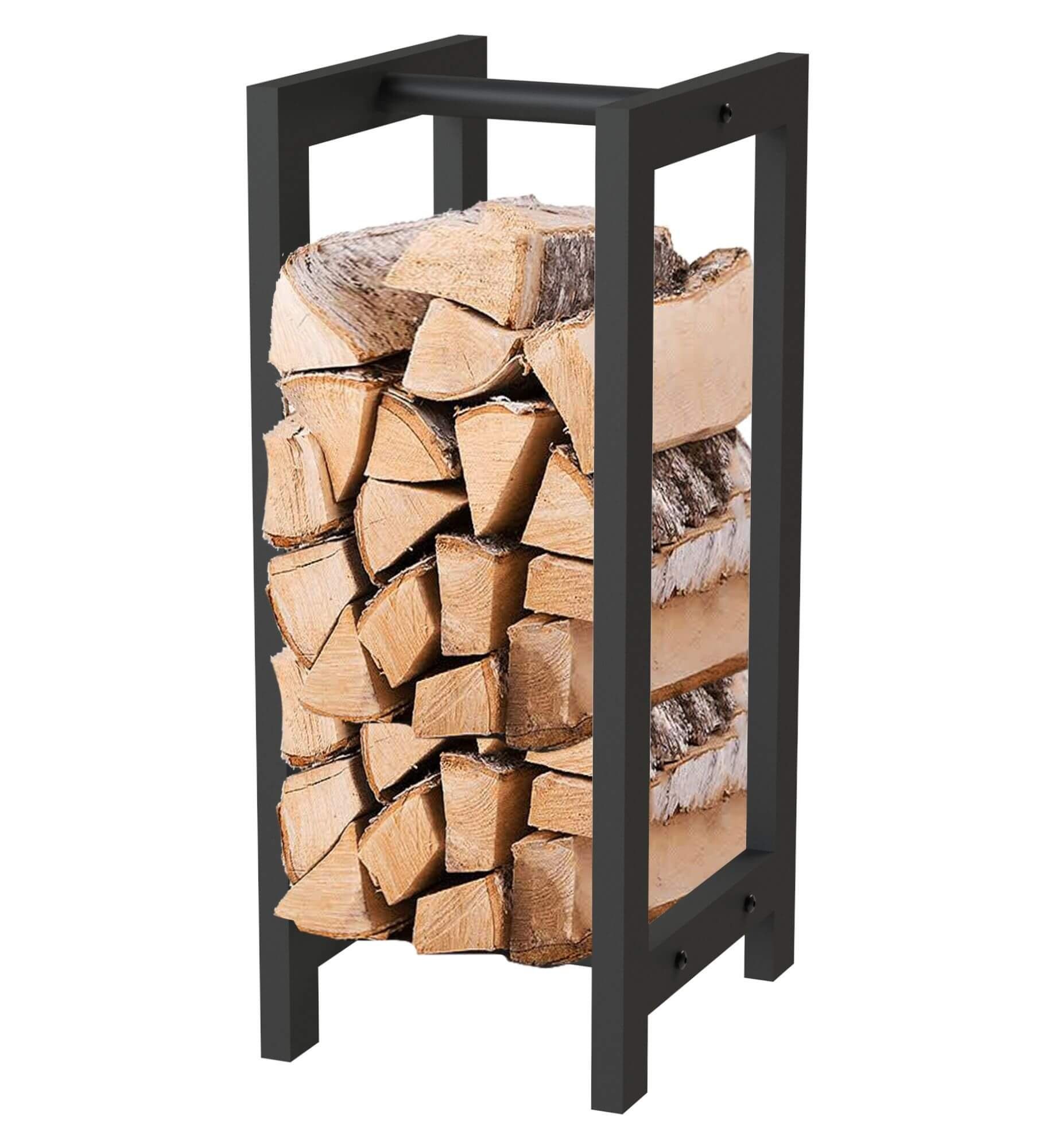 DanDiBo Kaminholzregal Metall Schwarz Stehend Kaminholzständer Kaminholzhalter, praktische Holzlagerung – Bild 4 von 5