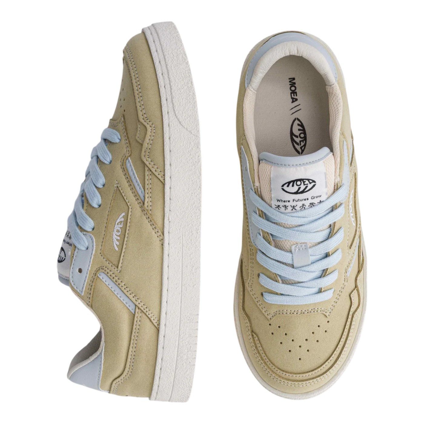 Moea Origin Low - Corn - aloegrün/hellblau Sneaker