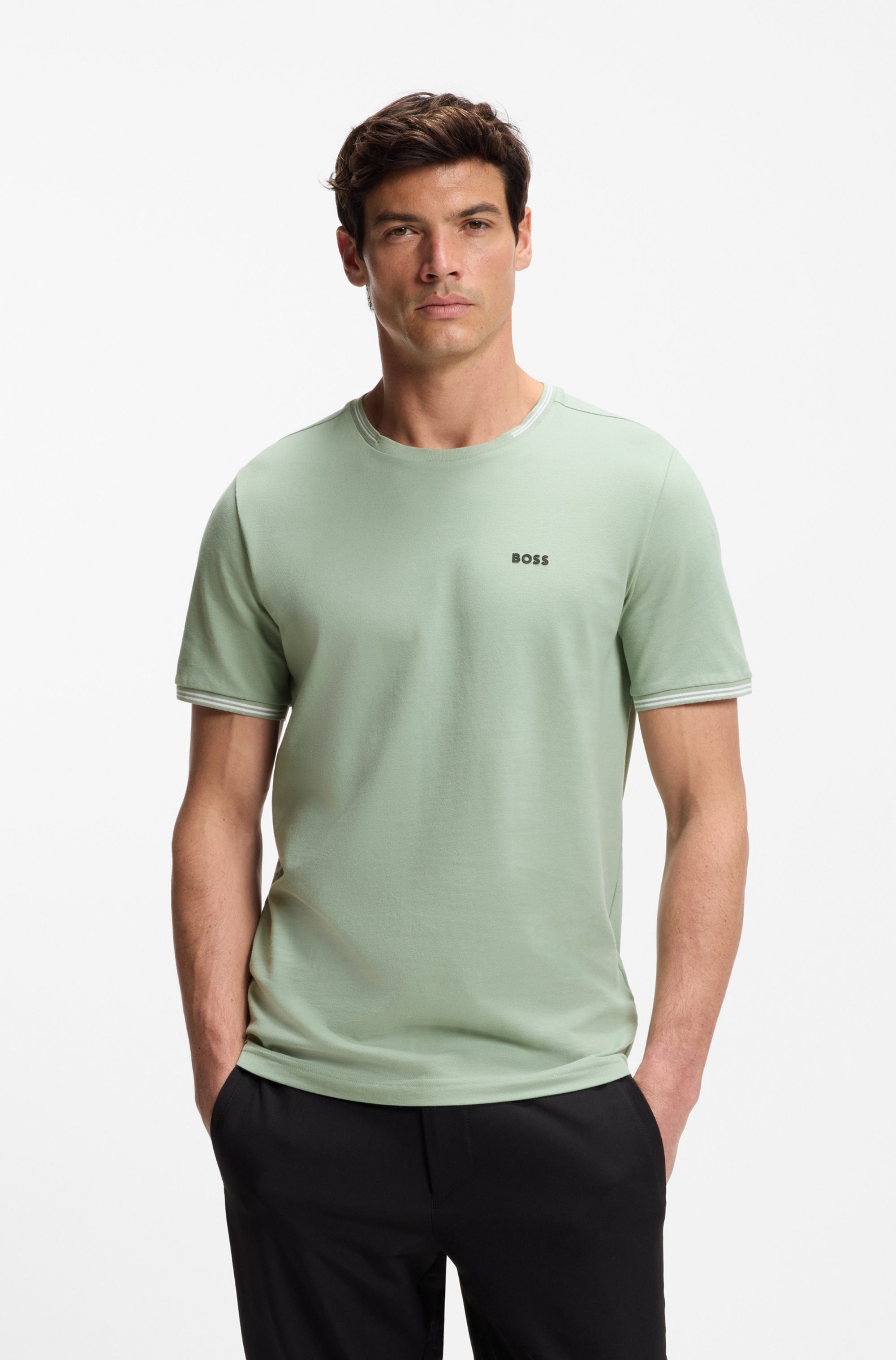 BOSS GREEN T-Shirt Taul aus softem Stretch-Baumwoll-Piqué, Regular Fit